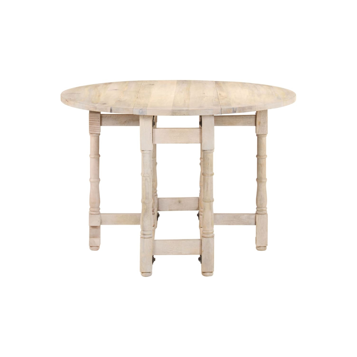 vidaXL Dining Table Round 110x76 cm Solid Mango Wood