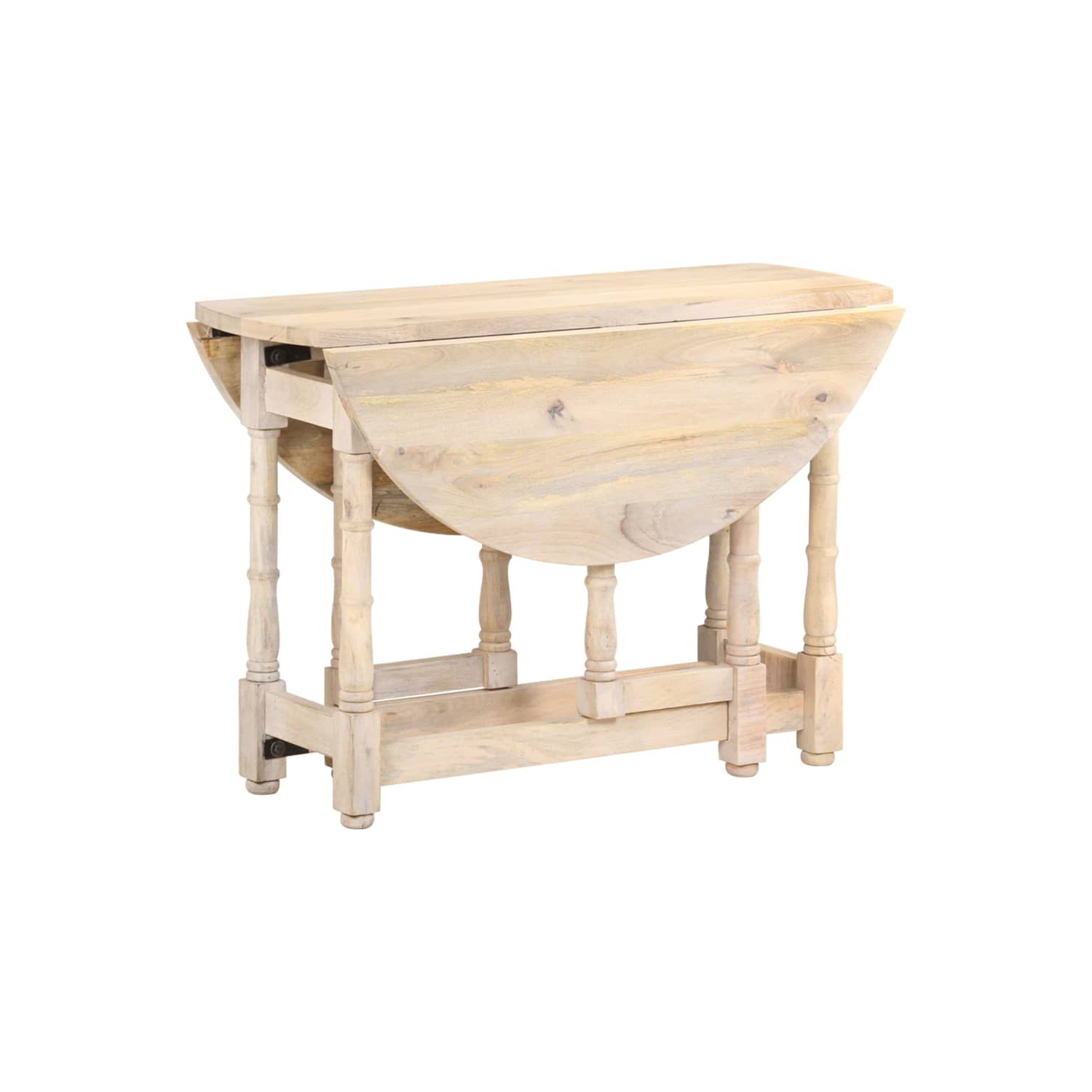 vidaXL Dining Table Round 110x76 cm Solid Mango Wood