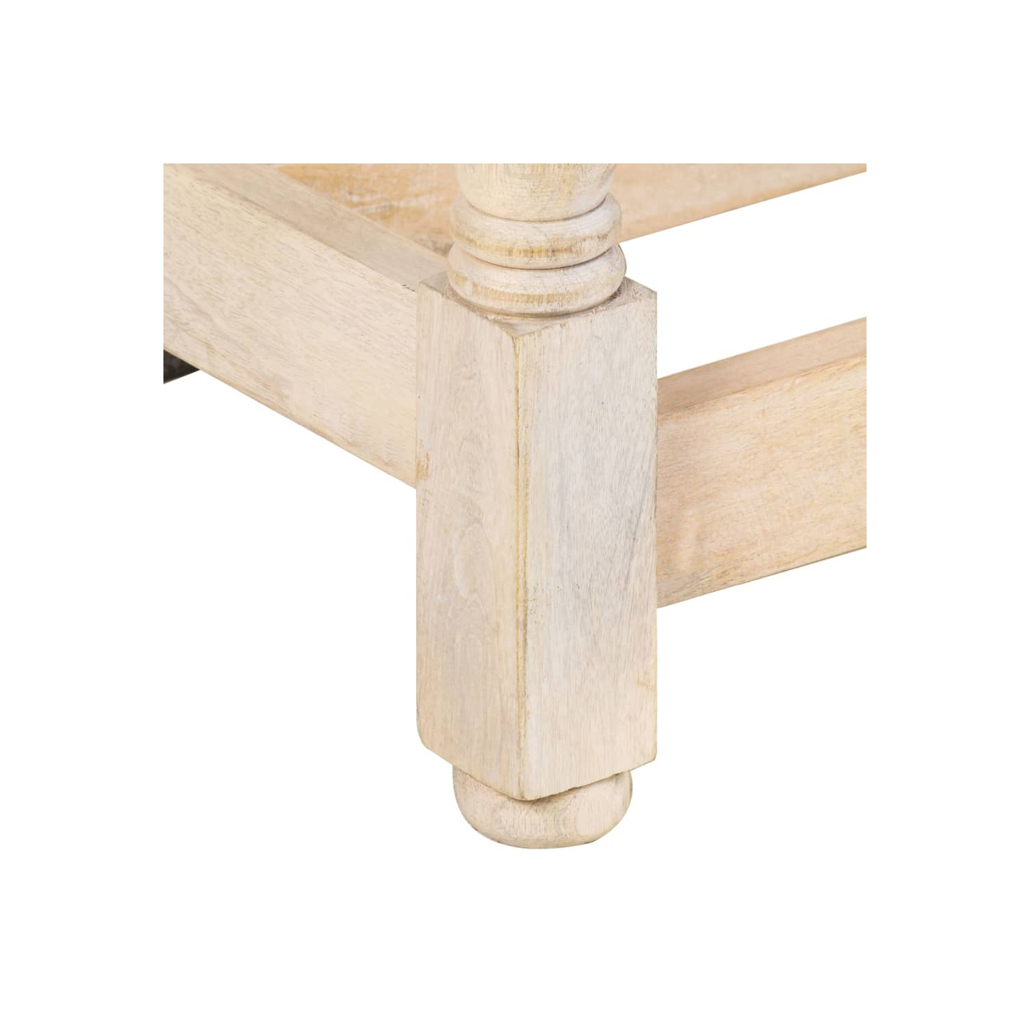 vidaXL Dining Table Round 110x76 cm Solid Mango Wood