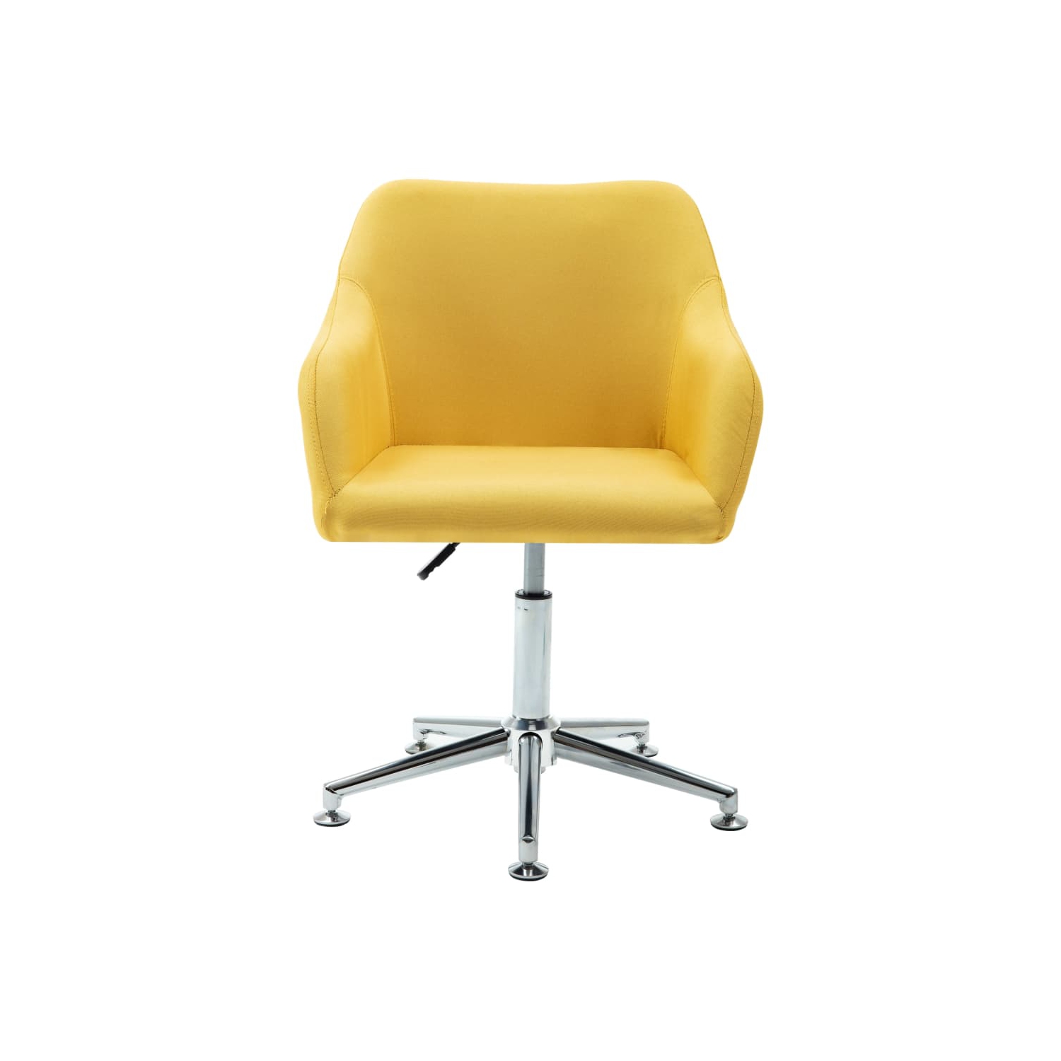 vidaXL Swivel Dining Chairs 2 pcs Yellow Fabric