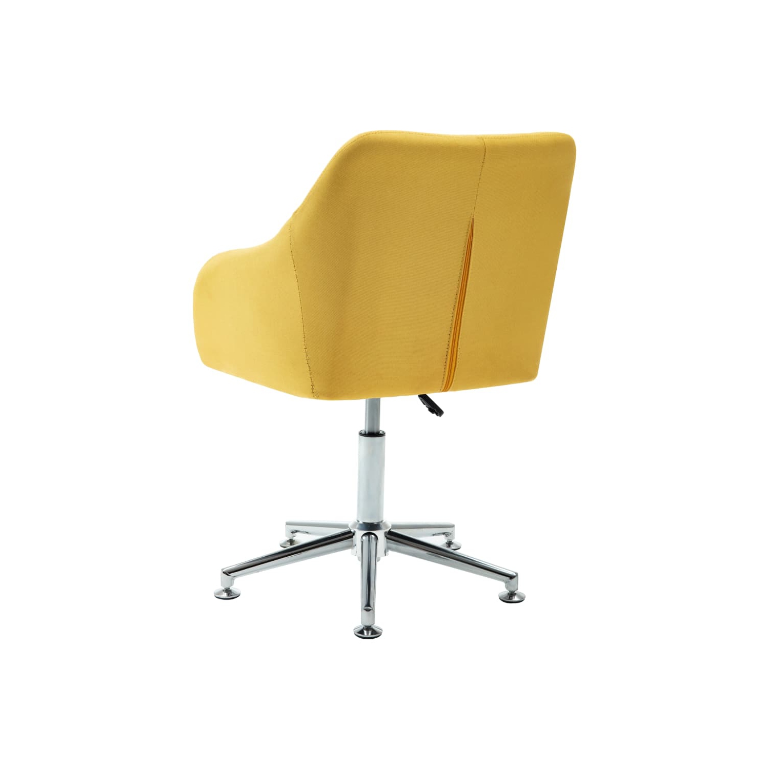 vidaXL Swivel Dining Chairs 2 pcs Yellow Fabric