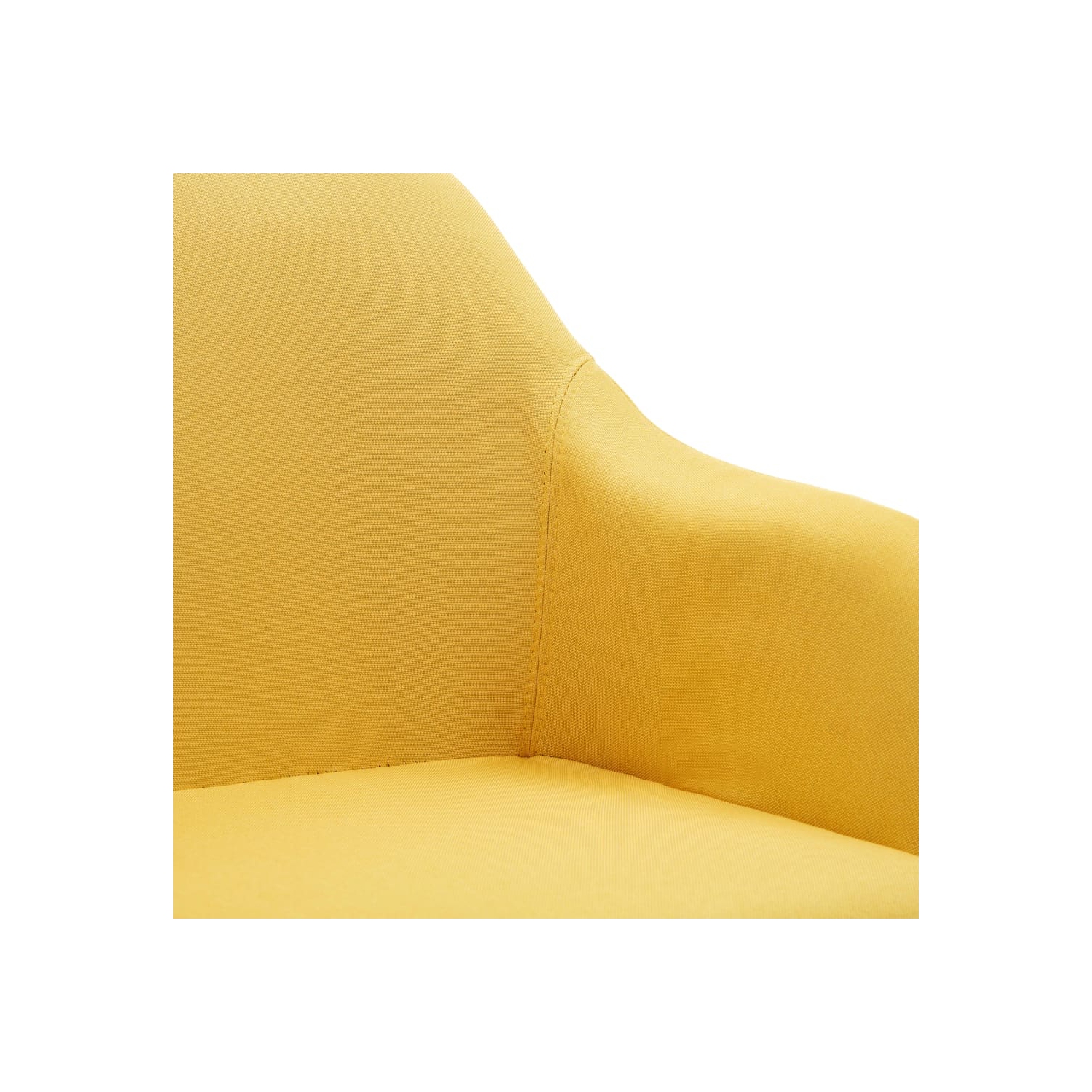 vidaXL Swivel Dining Chairs 2 pcs Yellow Fabric