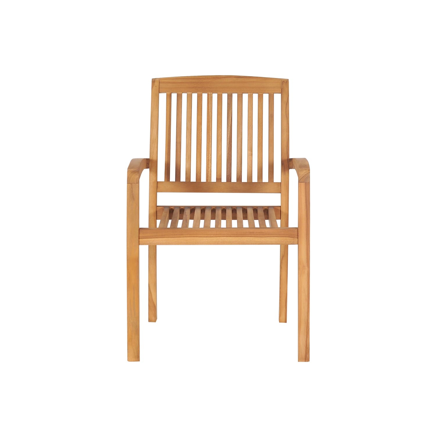 vidaXL Stacking Garden Chairs 6 pcs Solid Teak Wood