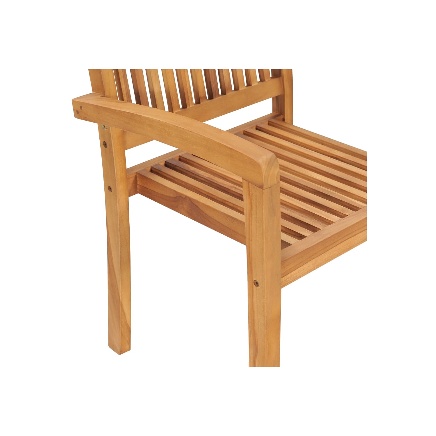 vidaXL Stacking Garden Chairs 6 pcs Solid Teak Wood