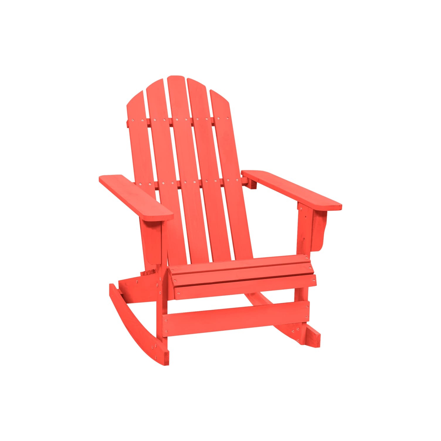 vidaXL Garden Rocking Adirondack Chair Solid Fir Wood Red