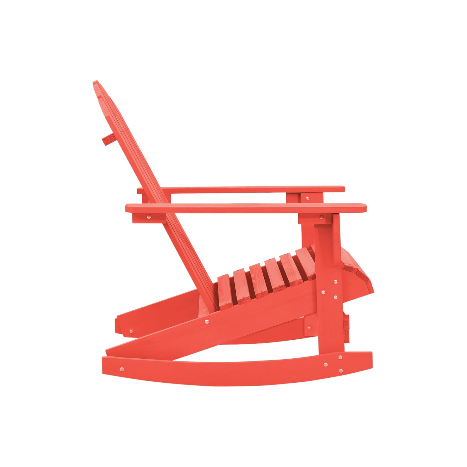 vidaXL Garden Rocking Adirondack Chair Solid Fir Wood Red