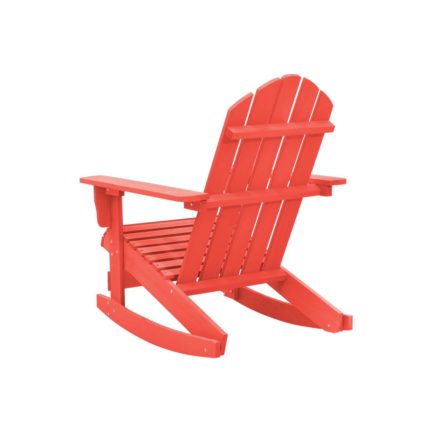 vidaXL Garden Rocking Adirondack Chair Solid Fir Wood Red
