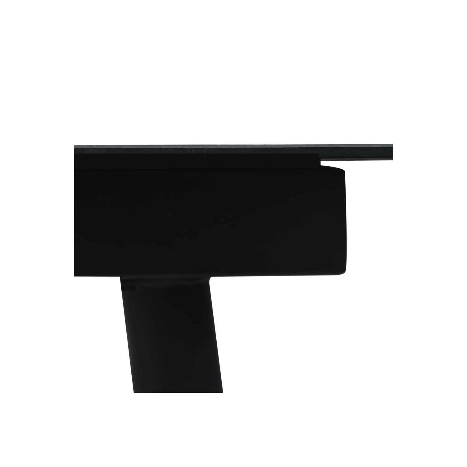 vidaXL Patio Dining Table Black 59.1"x31.5"x29.1" Steel and Glass