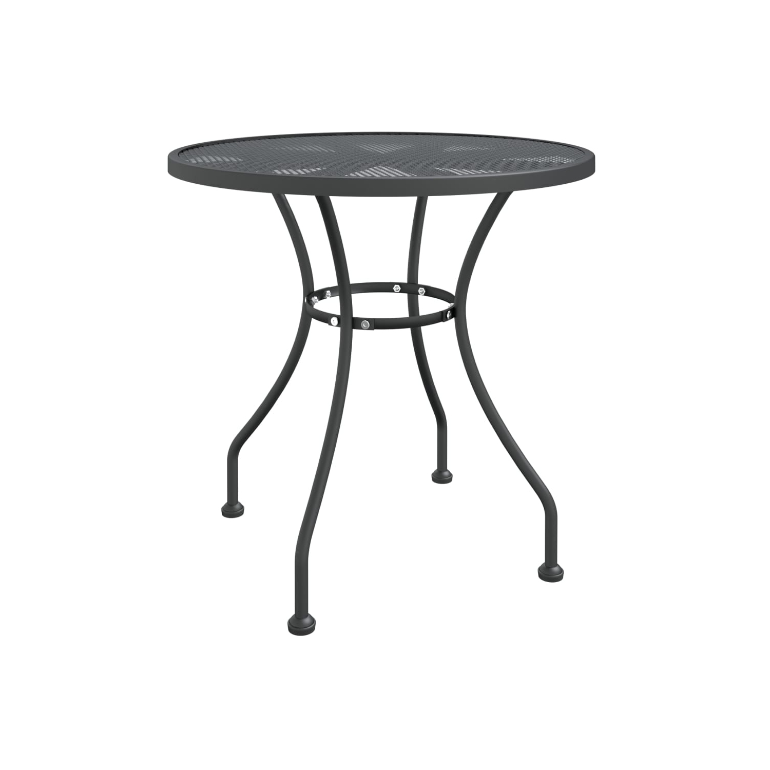vidaXL Garden Table Ø80x72 cm Expanded Metal Mesh Anthracite