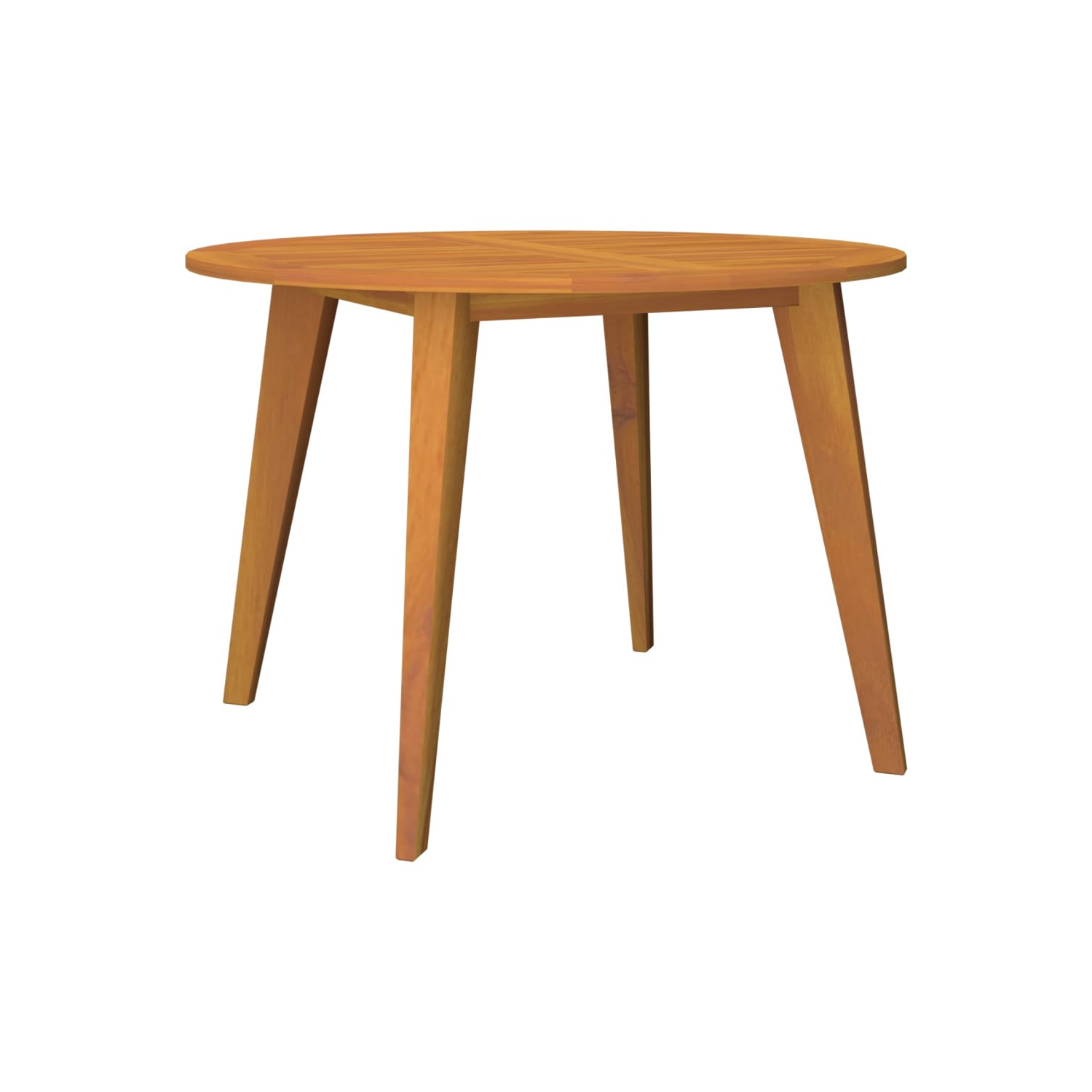 vidaXL Garden Table Ø110x75 cm Solid Wood Acacia