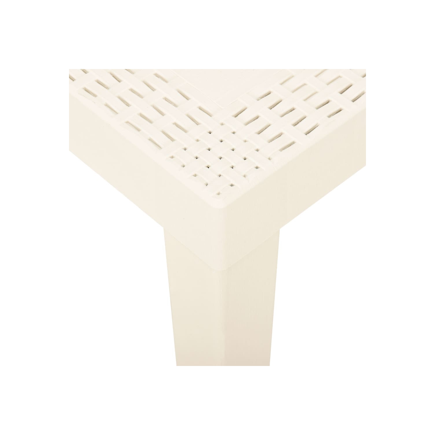 vidaXL Garden Table White 79x65x72 cm Plastic