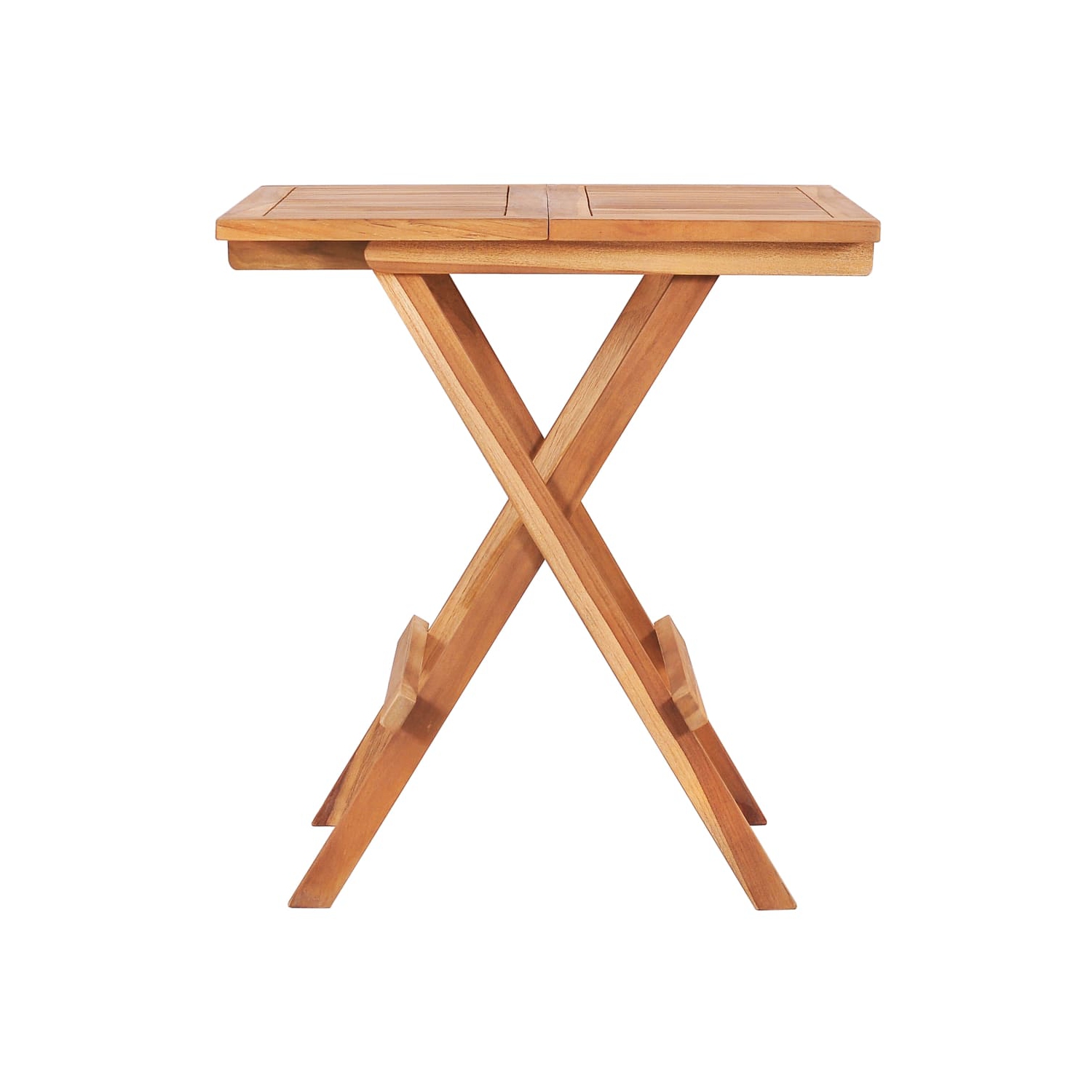 vidaXL Folding Bistro Table 23.6"x23.6"x25.6" Solid Teak Wood