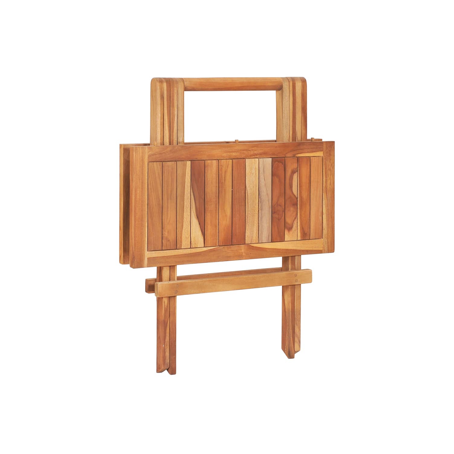 vidaXL Folding Bistro Table 23.6"x23.6"x25.6" Solid Teak Wood