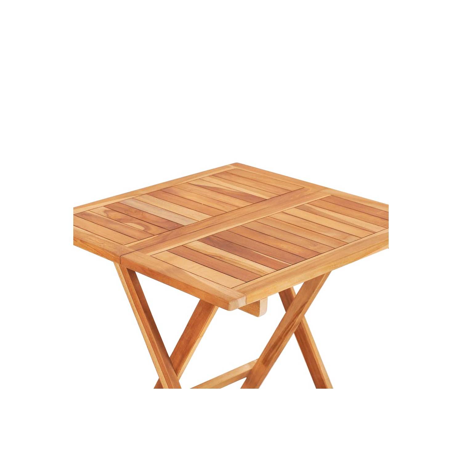 vidaXL Folding Bistro Table 23.6"x23.6"x25.6" Solid Teak Wood