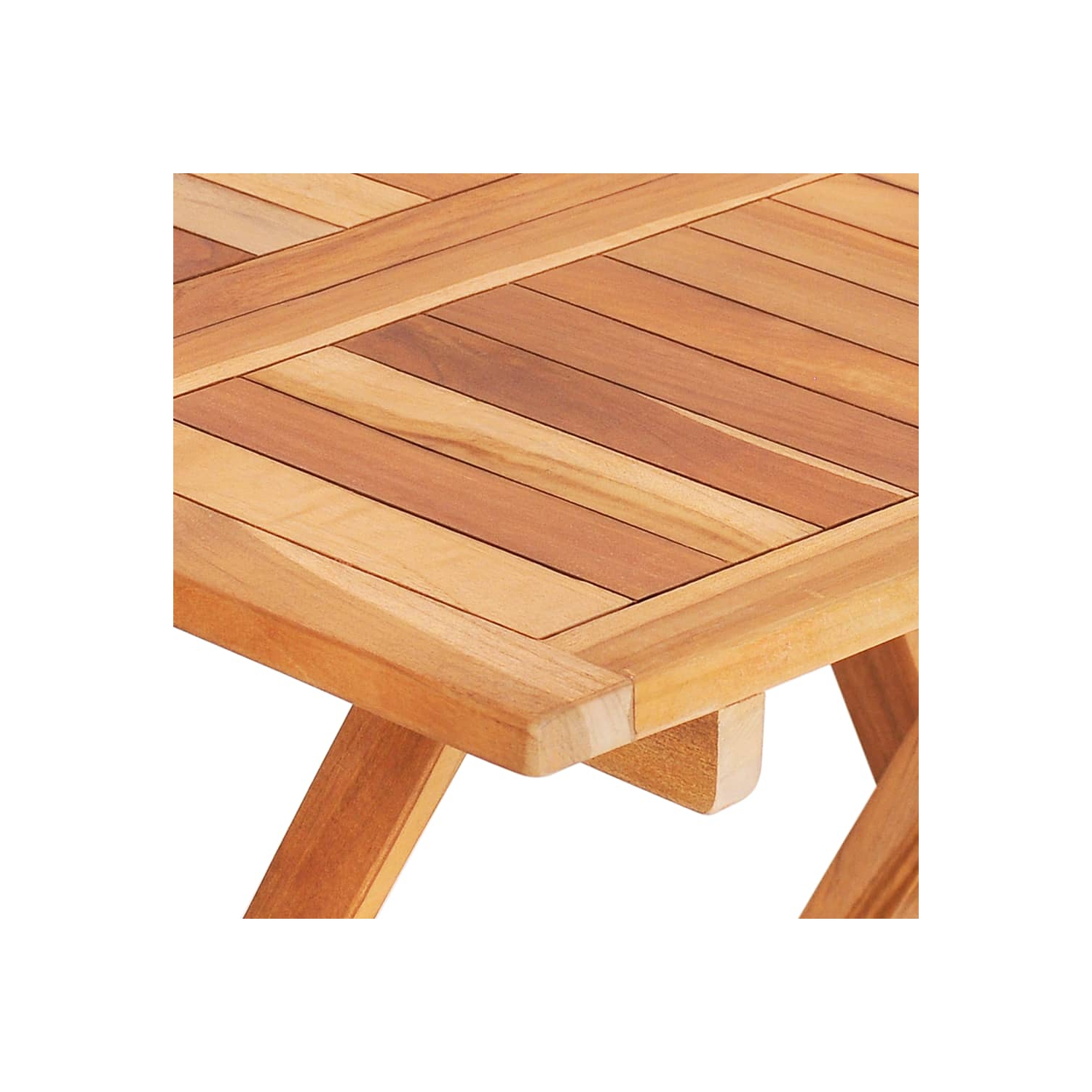 vidaXL Folding Bistro Table 23.6"x23.6"x25.6" Solid Teak Wood
