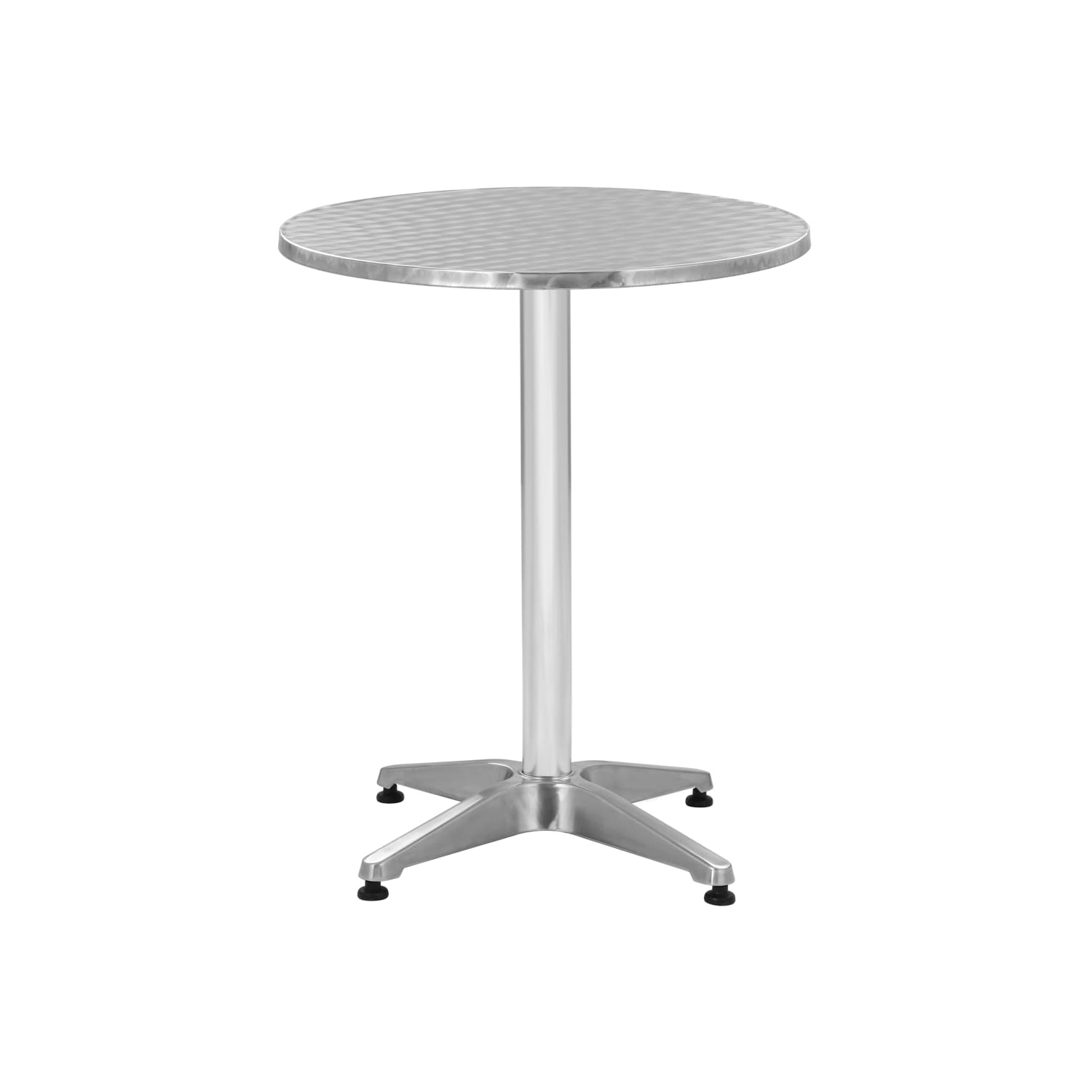 vidaXL Patio Table Silver 23.6"x27.6" Aluminum