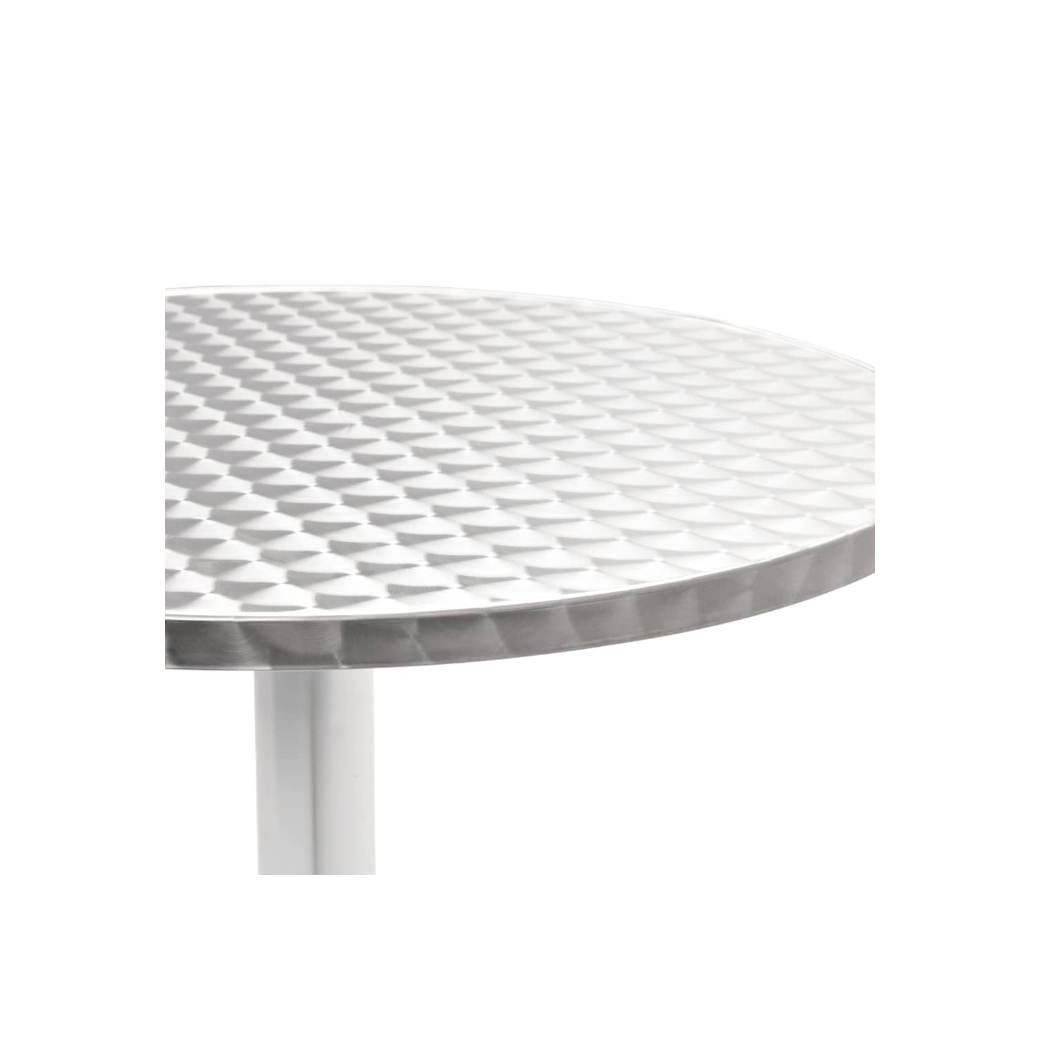 vidaXL Patio Table Silver 23.6"x27.6" Aluminum
