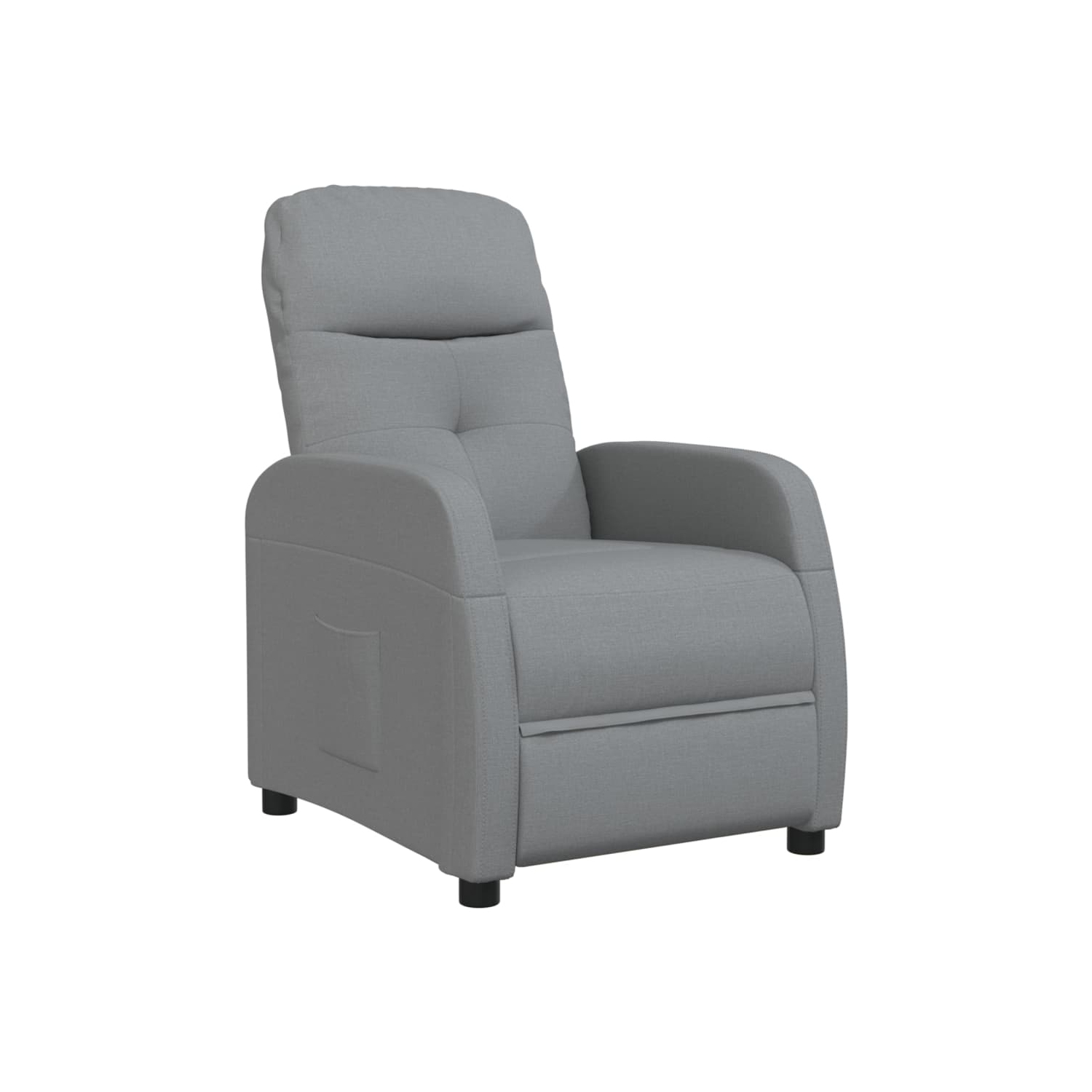Fauteuil inclinable en tissu gris pâle vidaXL