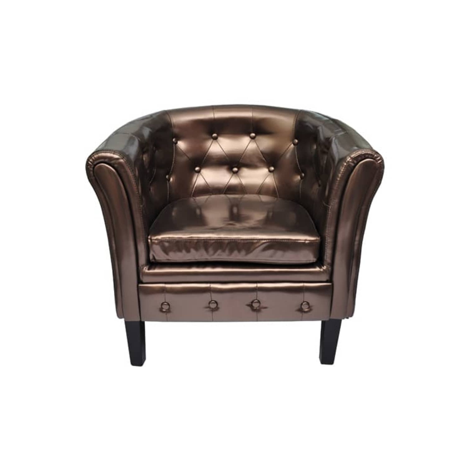 vidaXL Tub Chair Brown Faux Leather