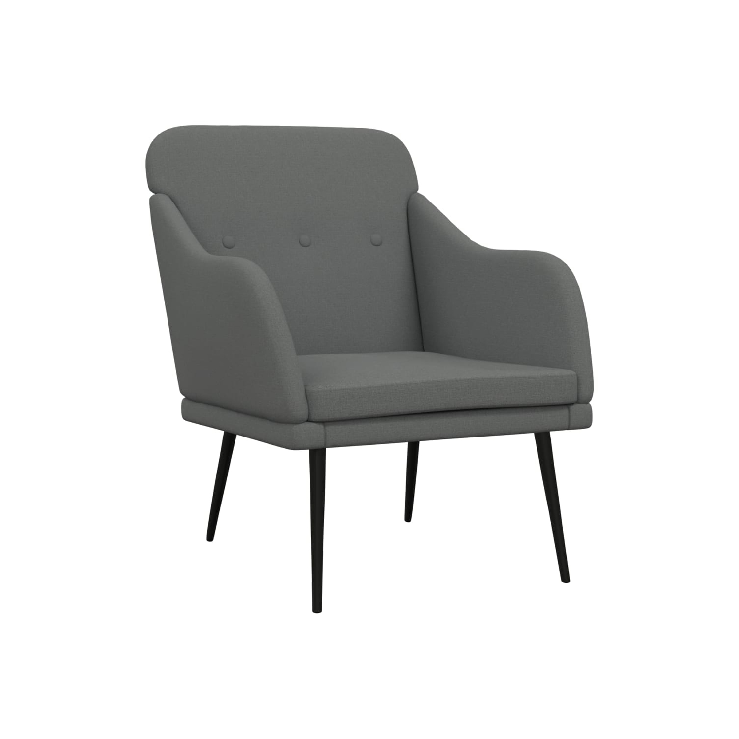 vidaXL Armchair Dark Grey 63x76x80 cm Fabric