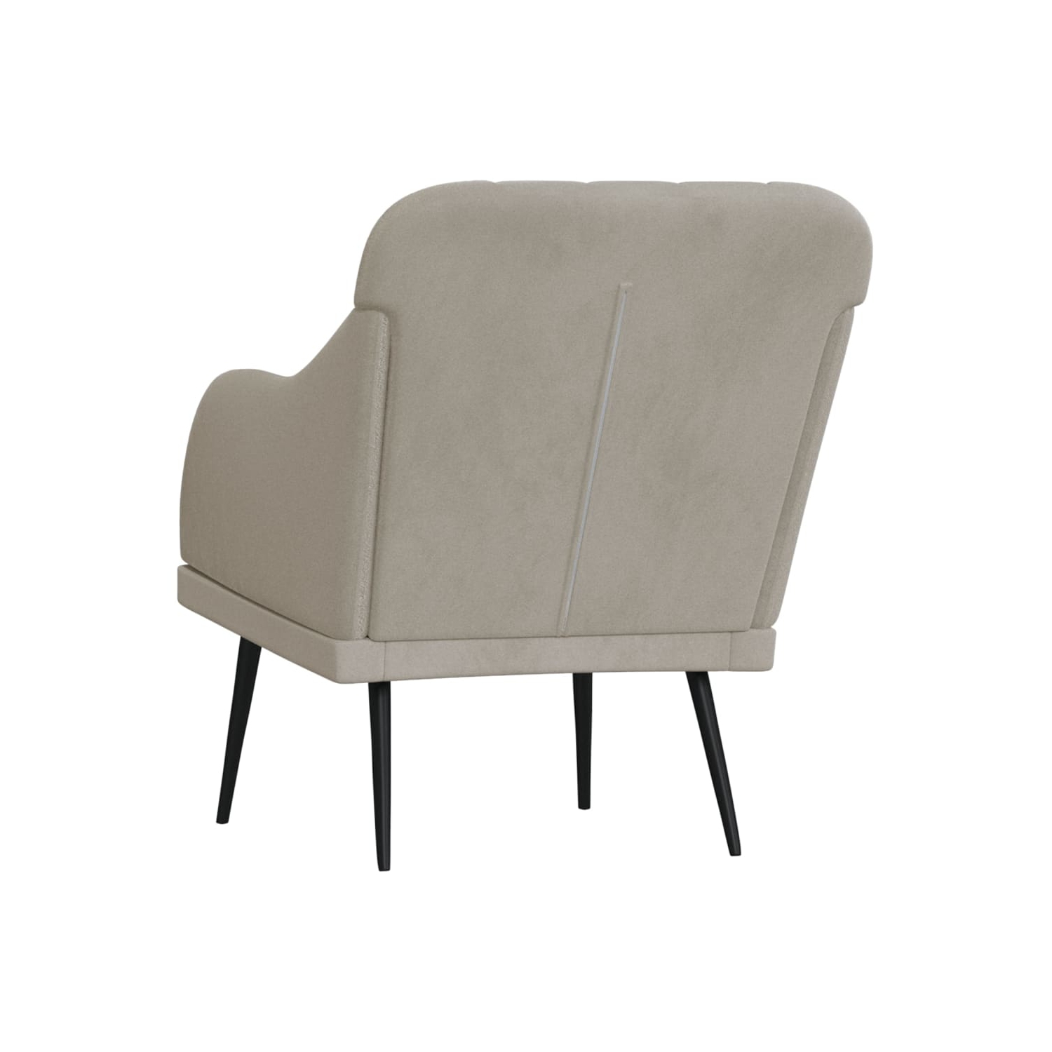 vidaXL Armchair Light Grey 63x76x80 cm Velvet