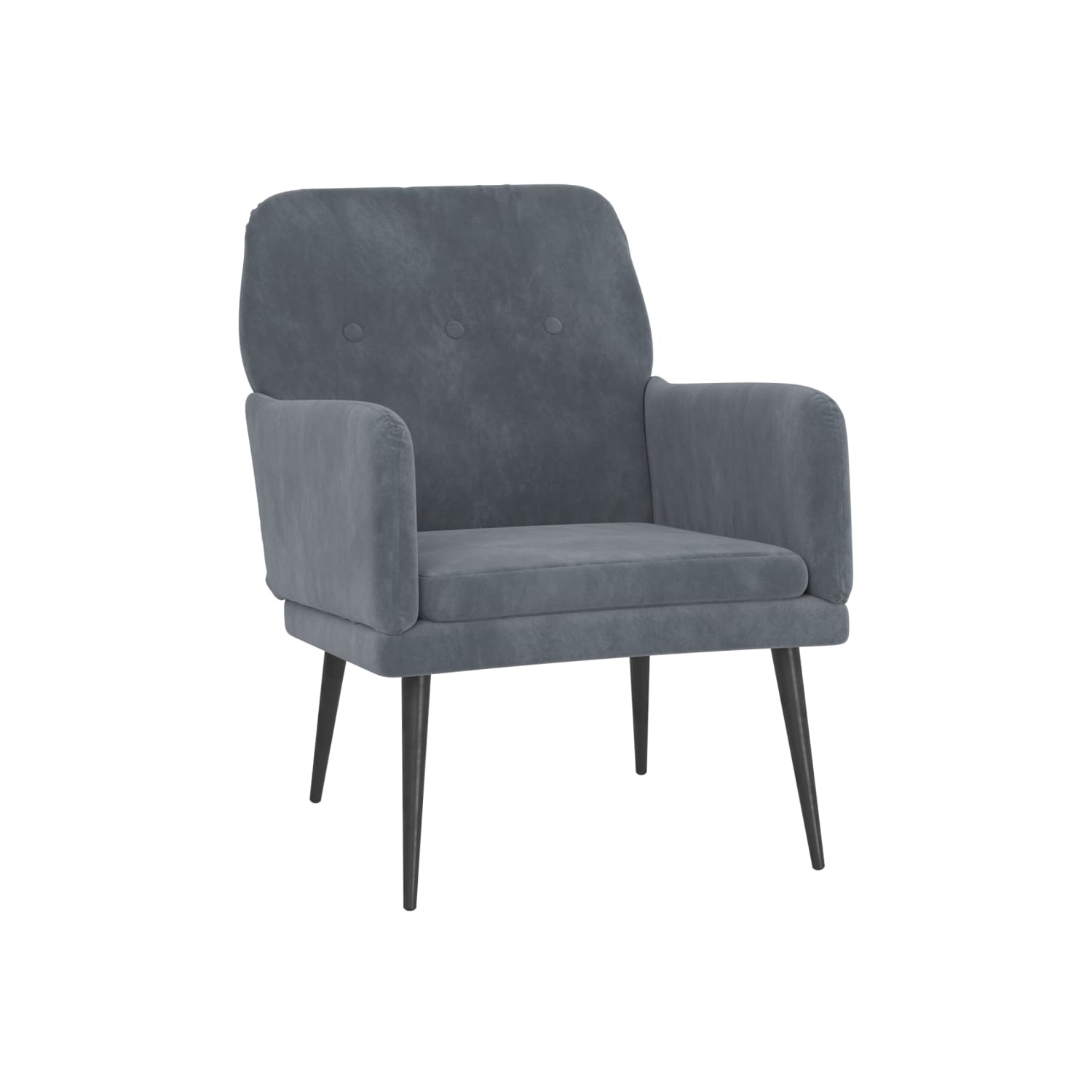 vidaXL Armchair Dark Grey 62x79x79 cm Velvet