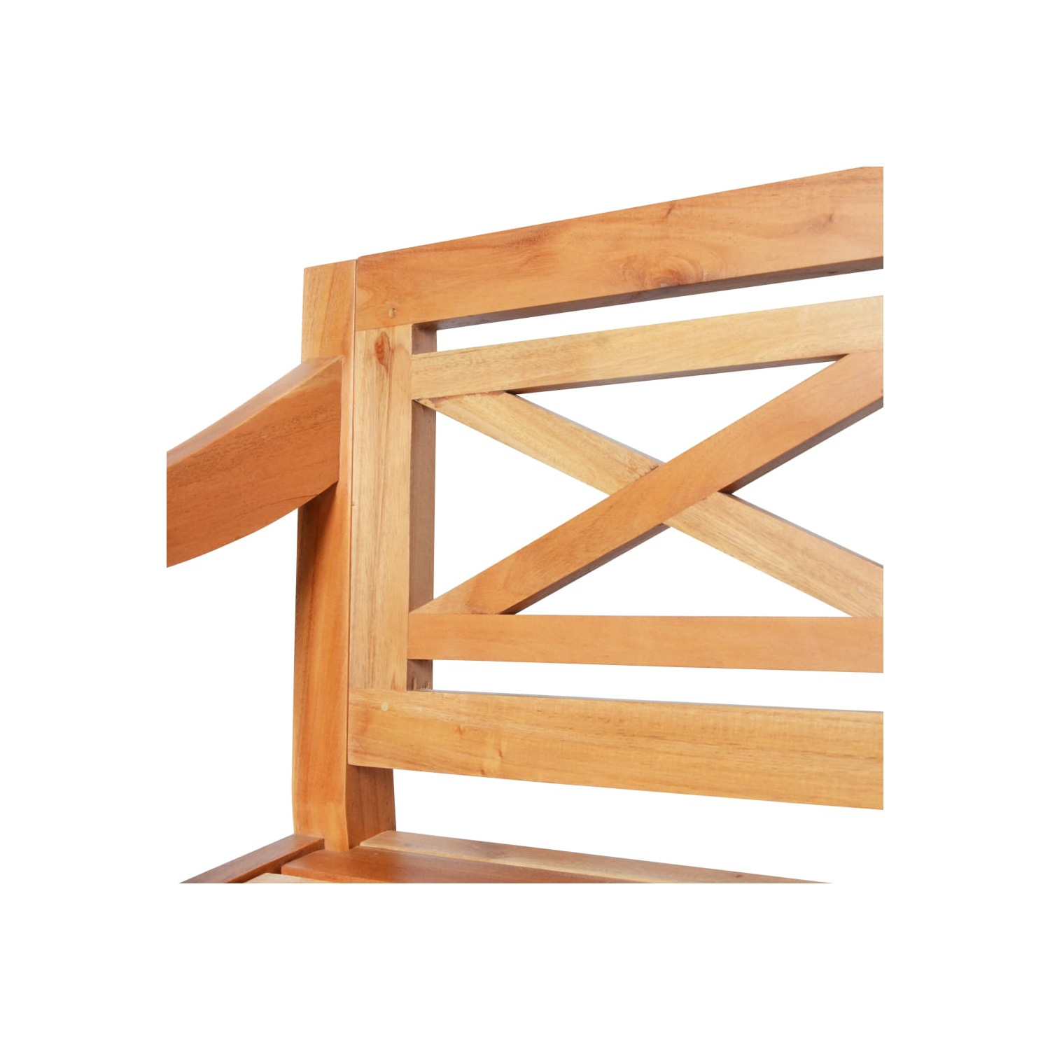 vidaXL Batavia Bench 123 cm Solid Mahogany Wood Light Brown