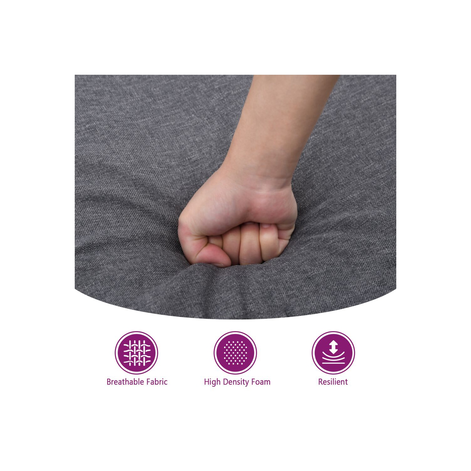 vidaXL Bench Dark Grey 100x35x41 cm Fabric