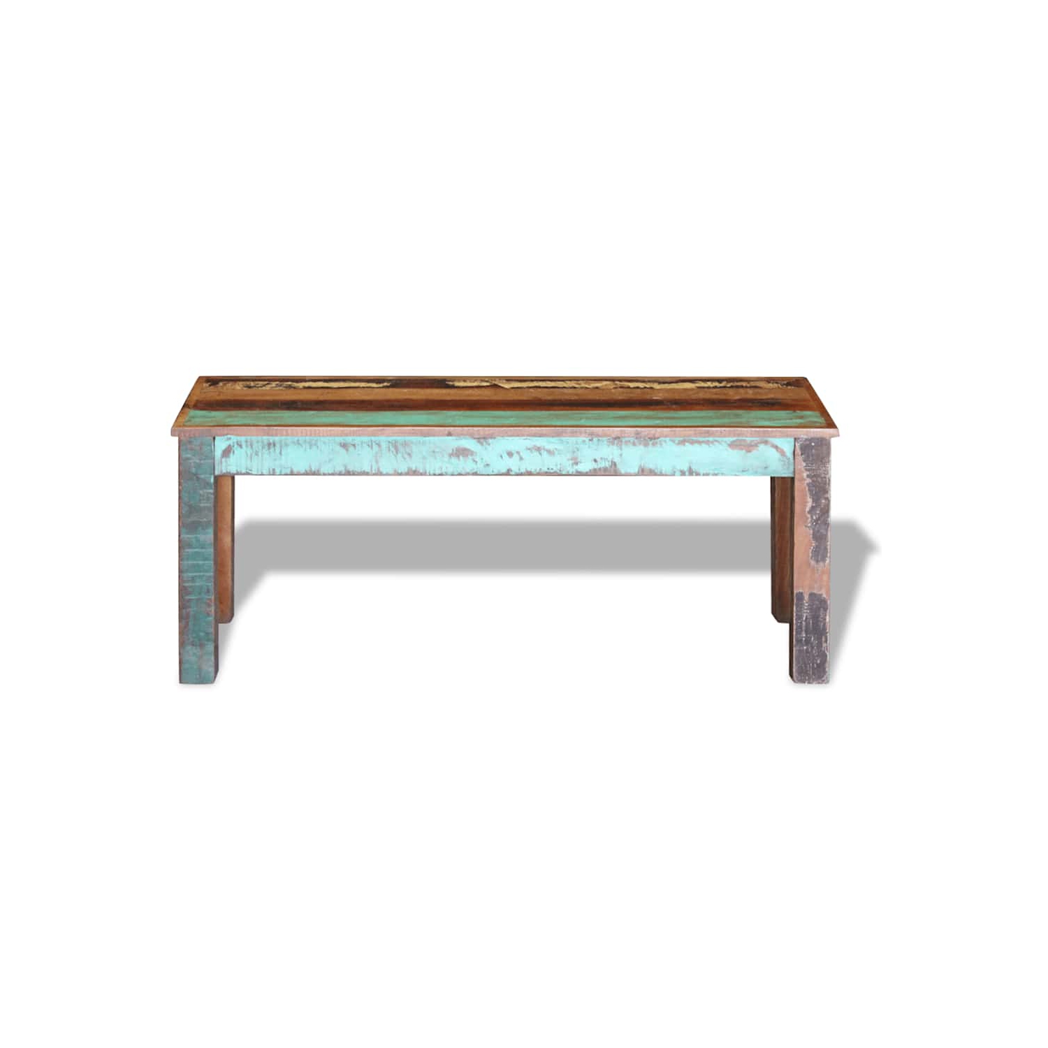 vidaXL Wooden Bench, Indoor/Outdoor Bench, Reclaimed Wood, 43.3"x13.8"x17.7", Multicolor