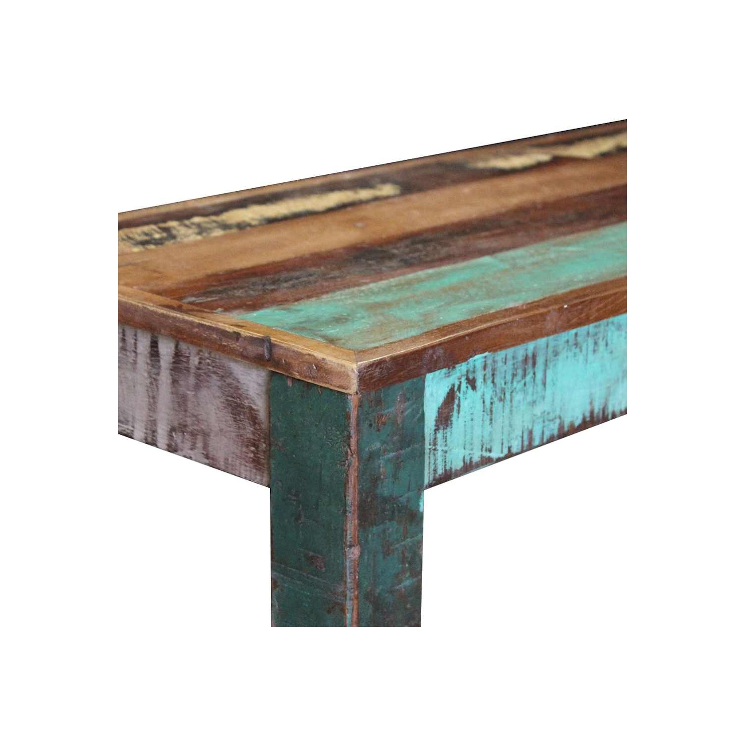 vidaXL Wooden Bench, Indoor/Outdoor Bench, Reclaimed Wood, 43.3"x13.8"x17.7", Multicolor