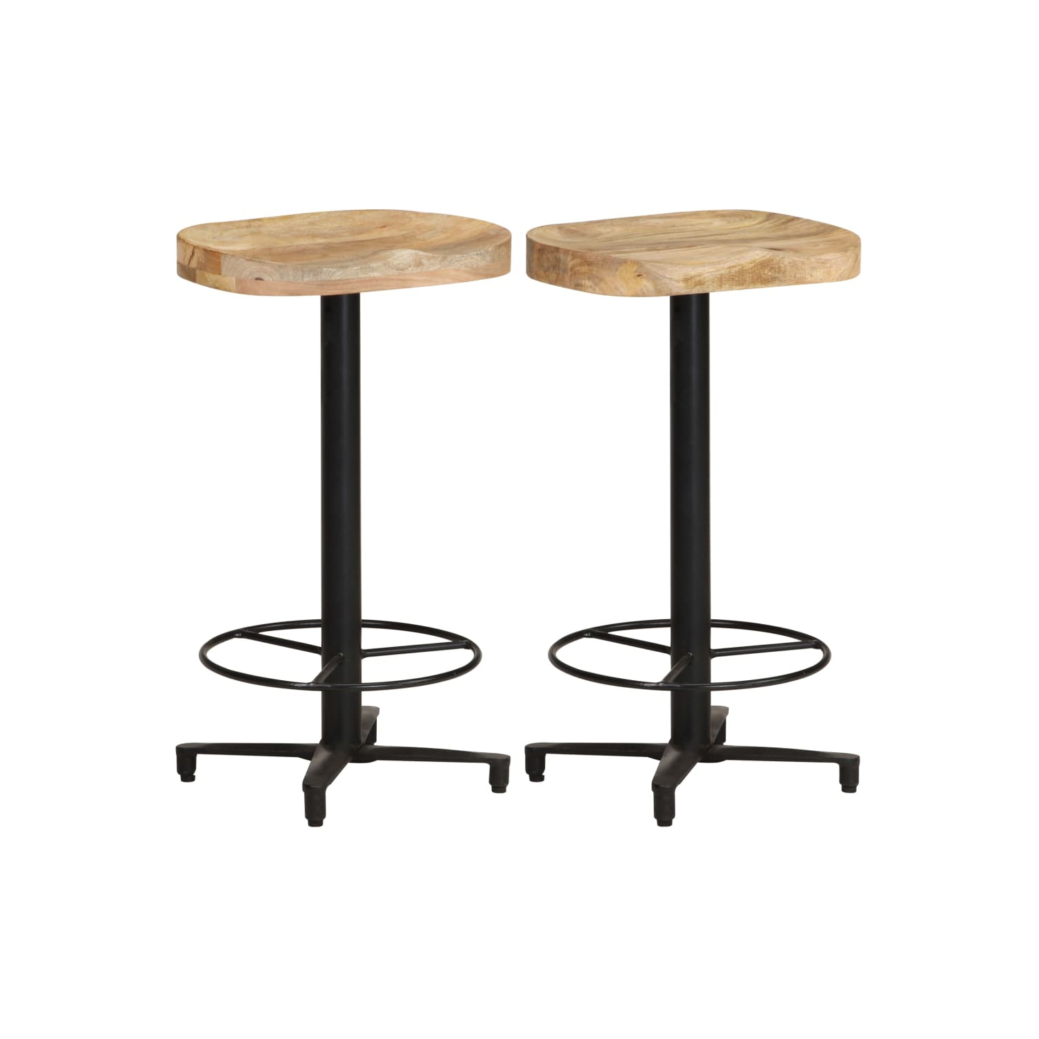 vidaXL Bar Stools 2 pcs 66 cm Solid Mango Wood