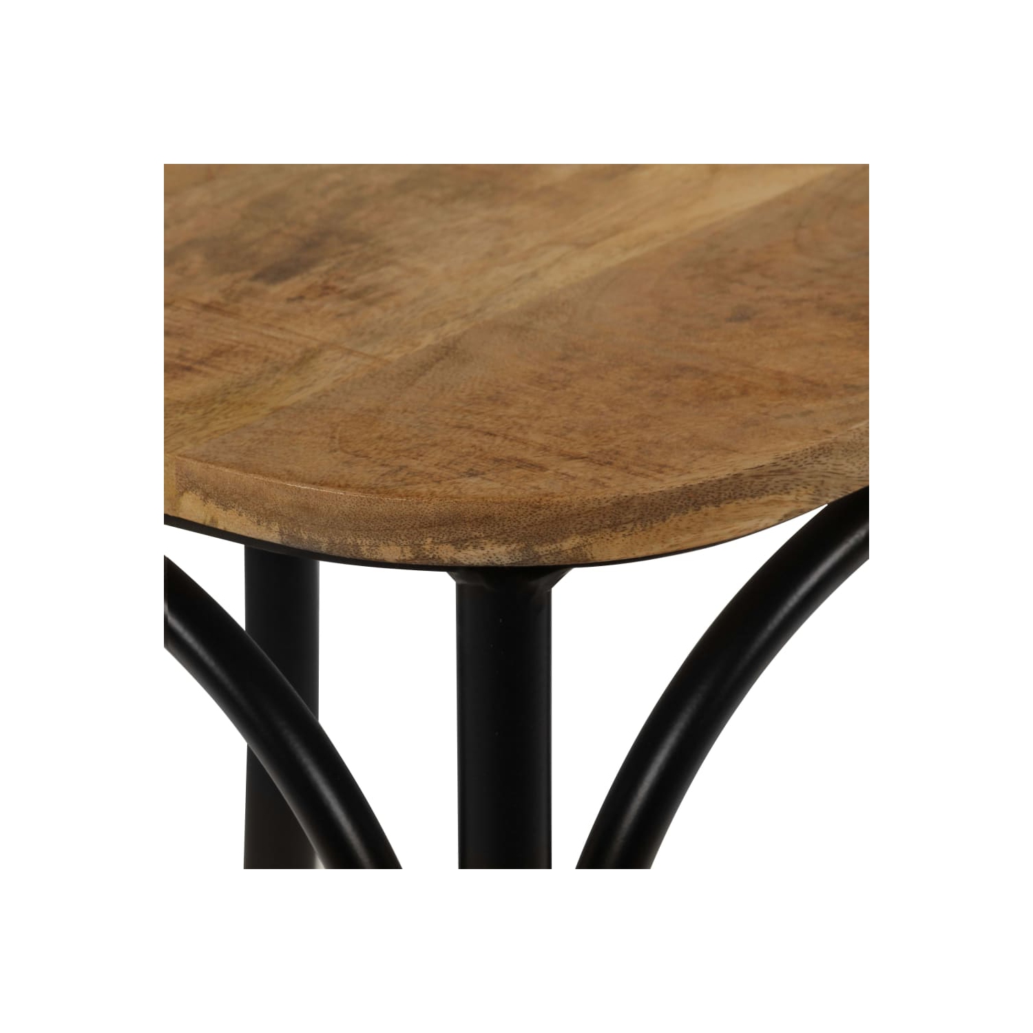 vidaXL Cross Chairs 4 pcs Black Solid Mango Wood