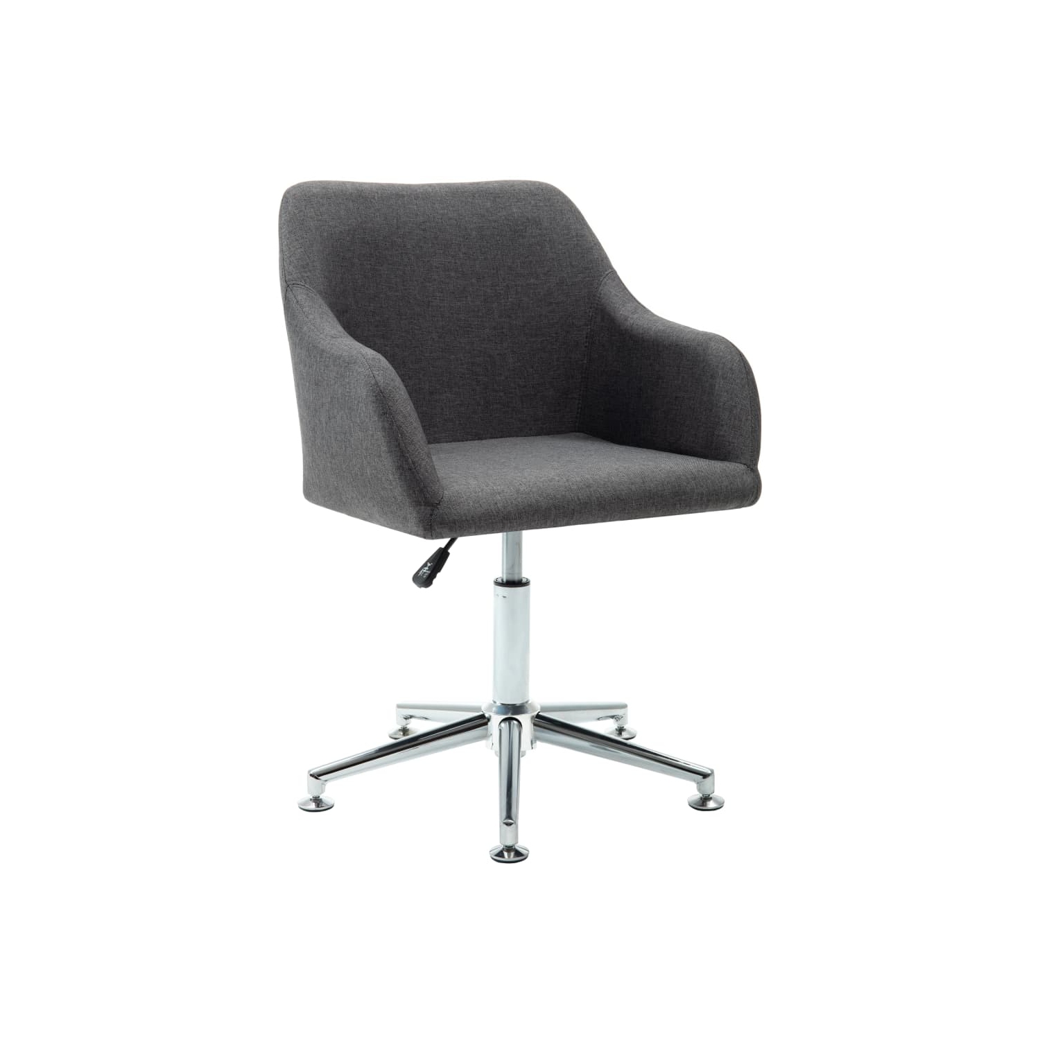 vidaXL Swivel Dining Chair Dark Grey Fabric