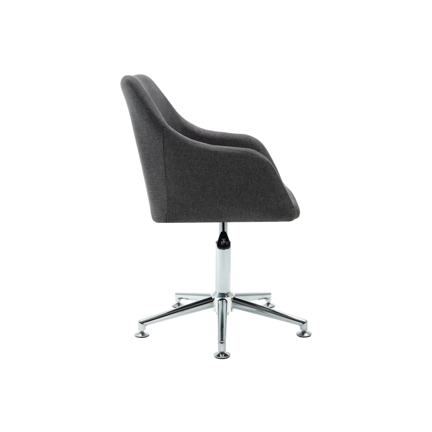 vidaXL Swivel Dining Chair Dark Grey Fabric