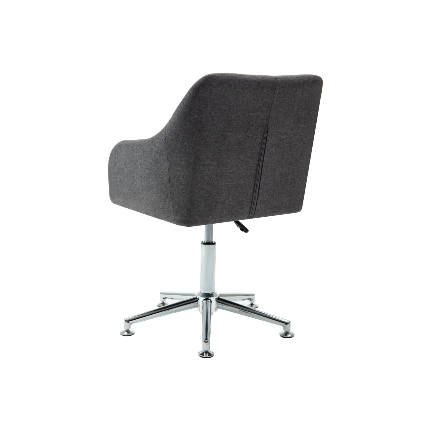 vidaXL Swivel Dining Chair Dark Grey Fabric