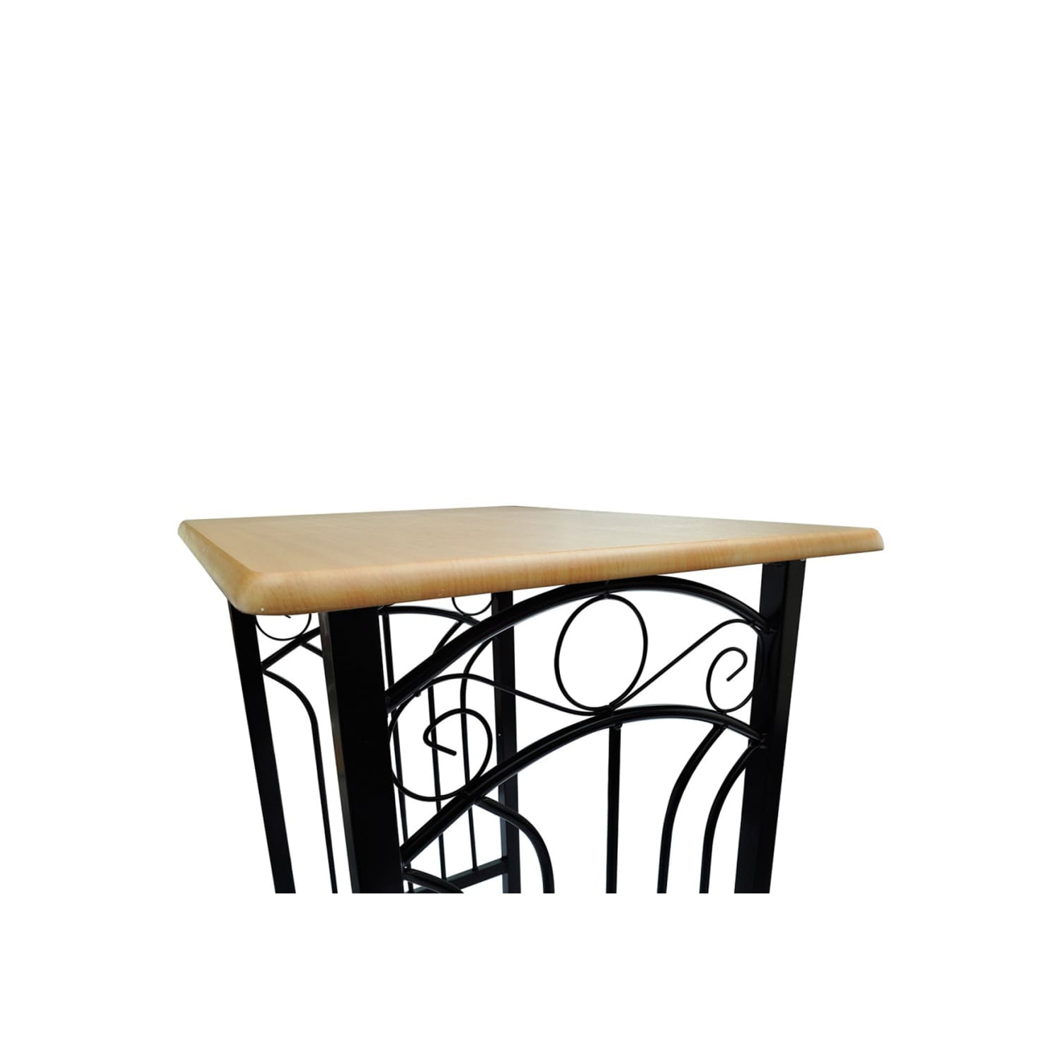 vidaXL Bar Table and Stool Set 3 Pieces Wood and Steel