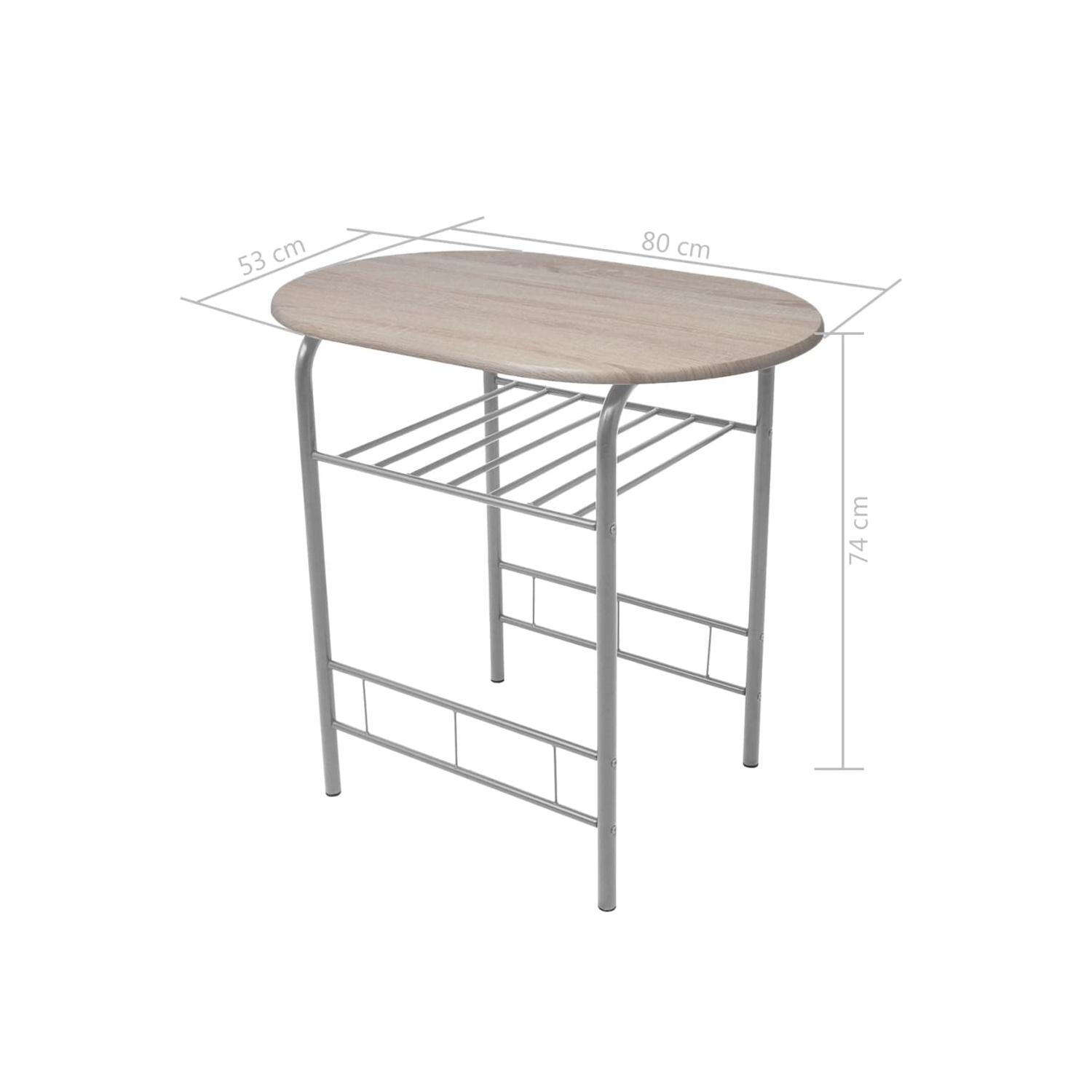 vidaXL Breakfast Bar Set MDF