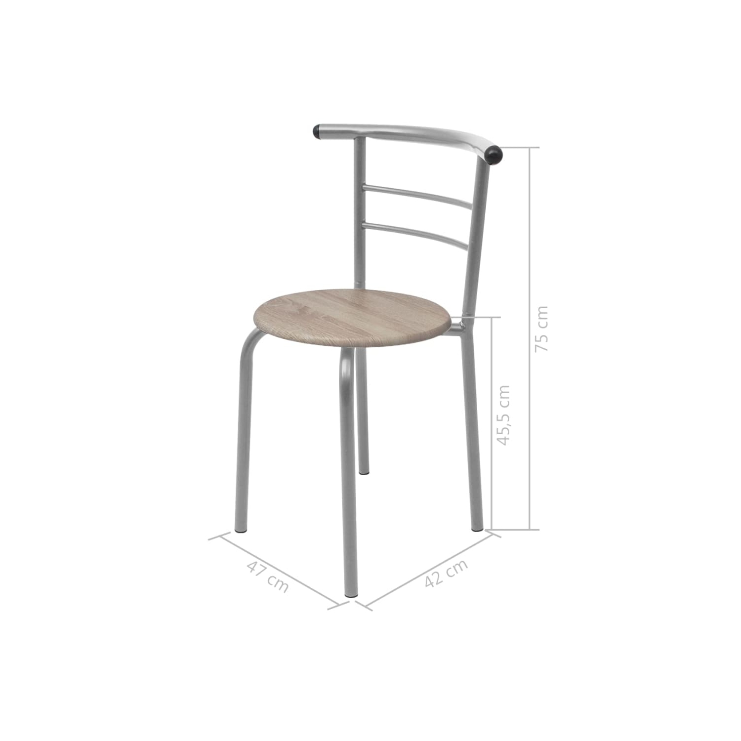 vidaXL Breakfast Bar Set MDF