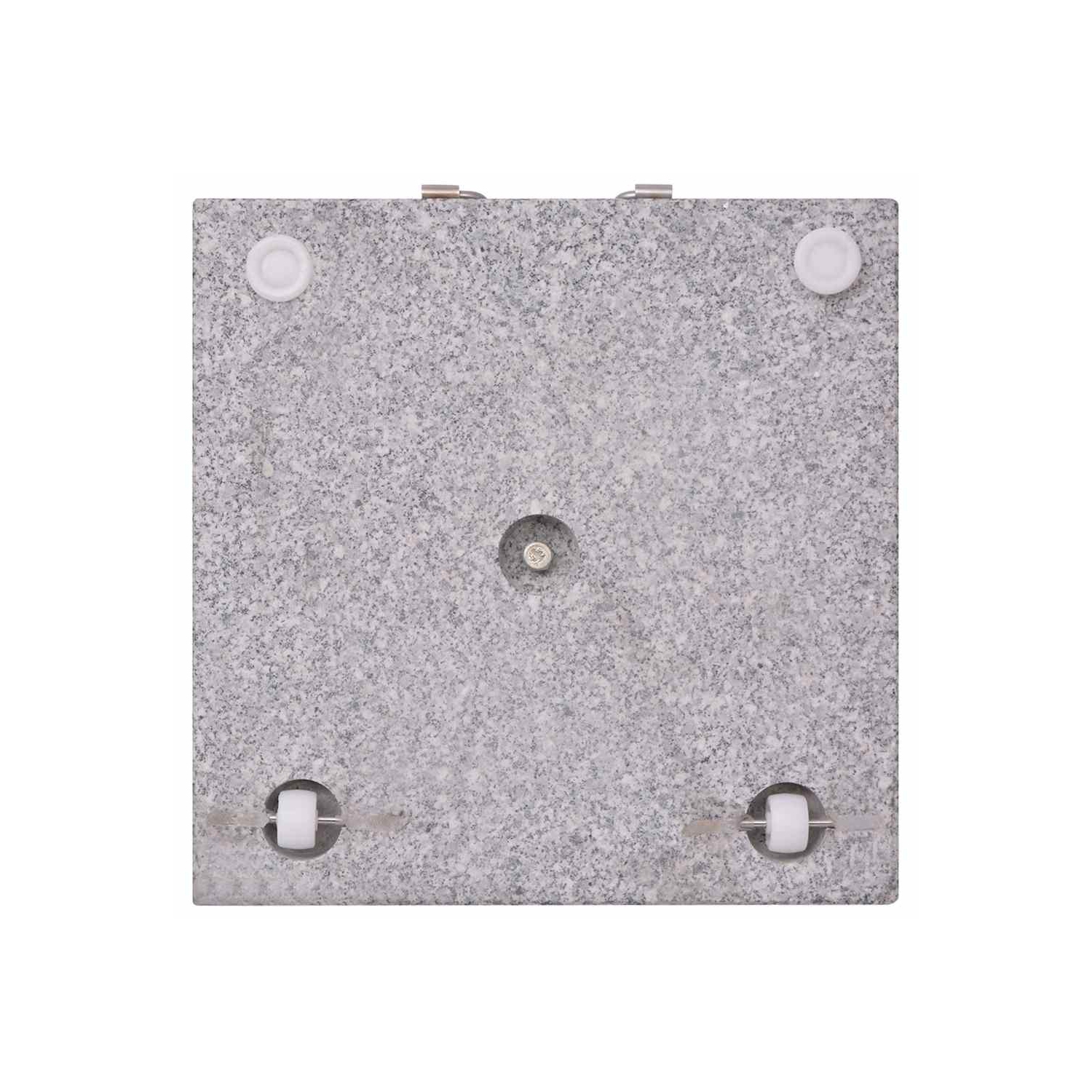 vidaXL 63.9lb Square Umbrella Base with Handles, Stainless Steel Pipe, 17.7"x17.7"x13.8" Gray