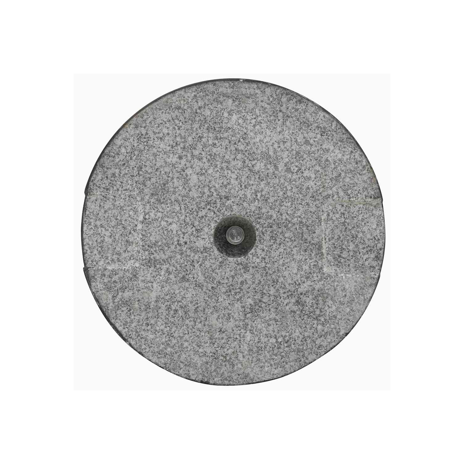 vidaXL 44lb Round Umbrella Base with Handles, Granite Plate, Stainless Steel Pipe, Ø15.7"x14" Black