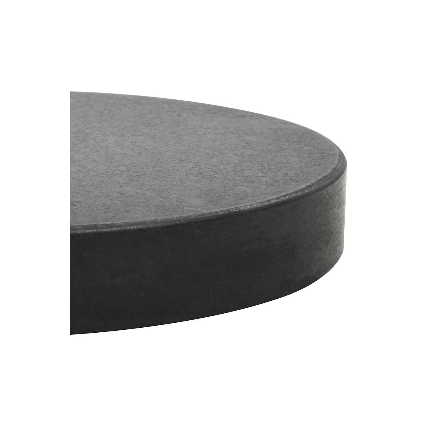 vidaXL 44lb Round Umbrella Base with Handles, Granite Plate, Stainless Steel Pipe, Ø15.7"x14" Black