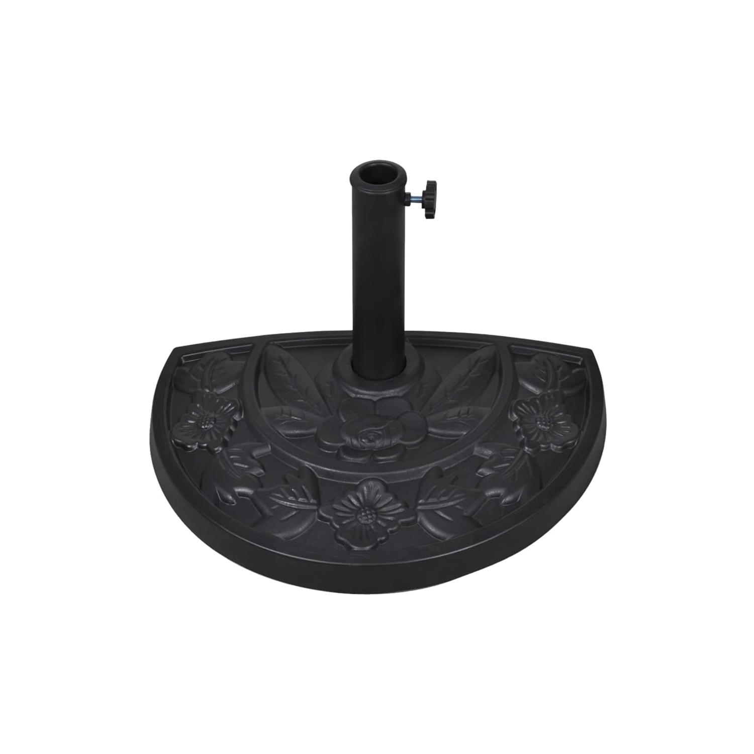 Base de parasol en résine demi-ronde