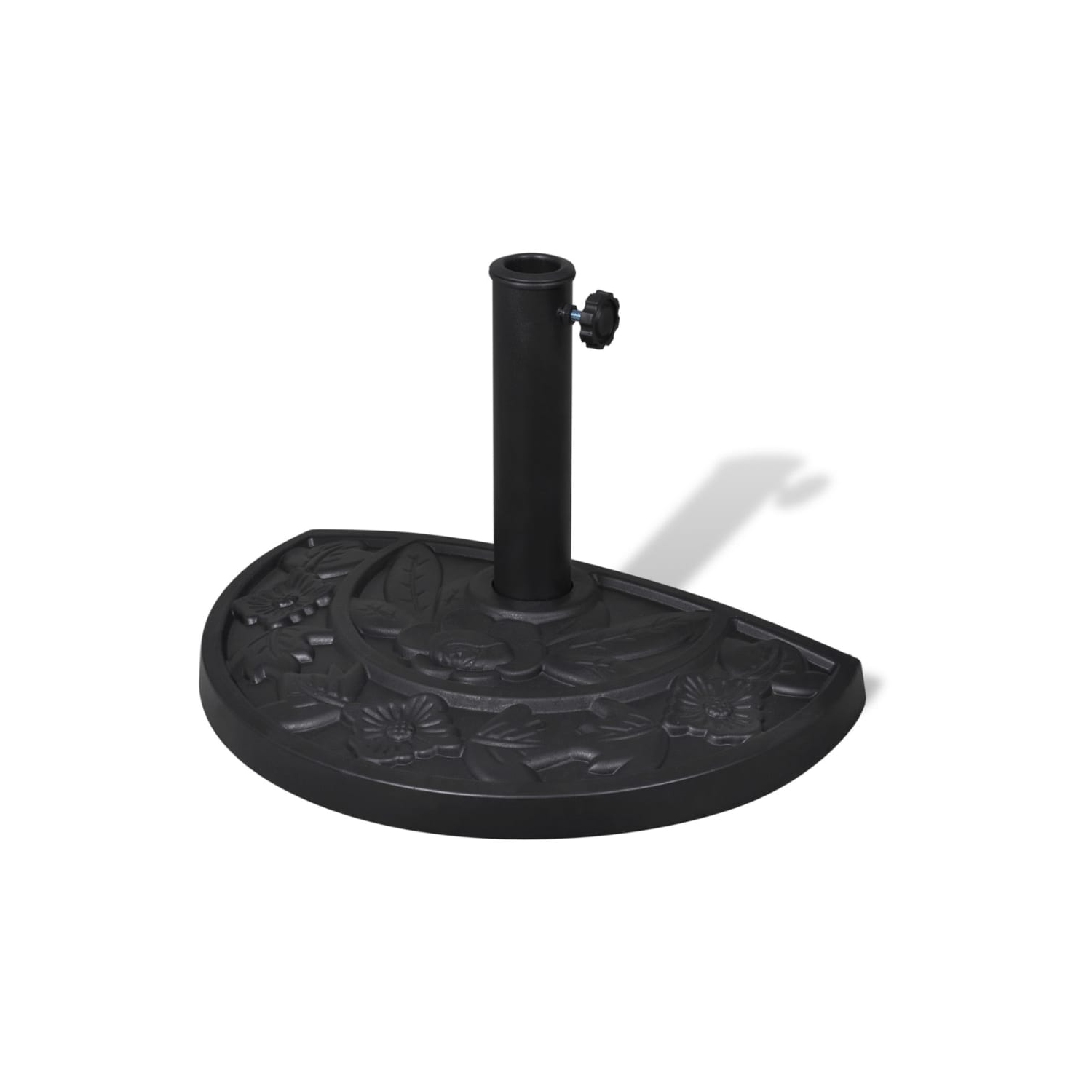 Base de parasol en résine demi-ronde