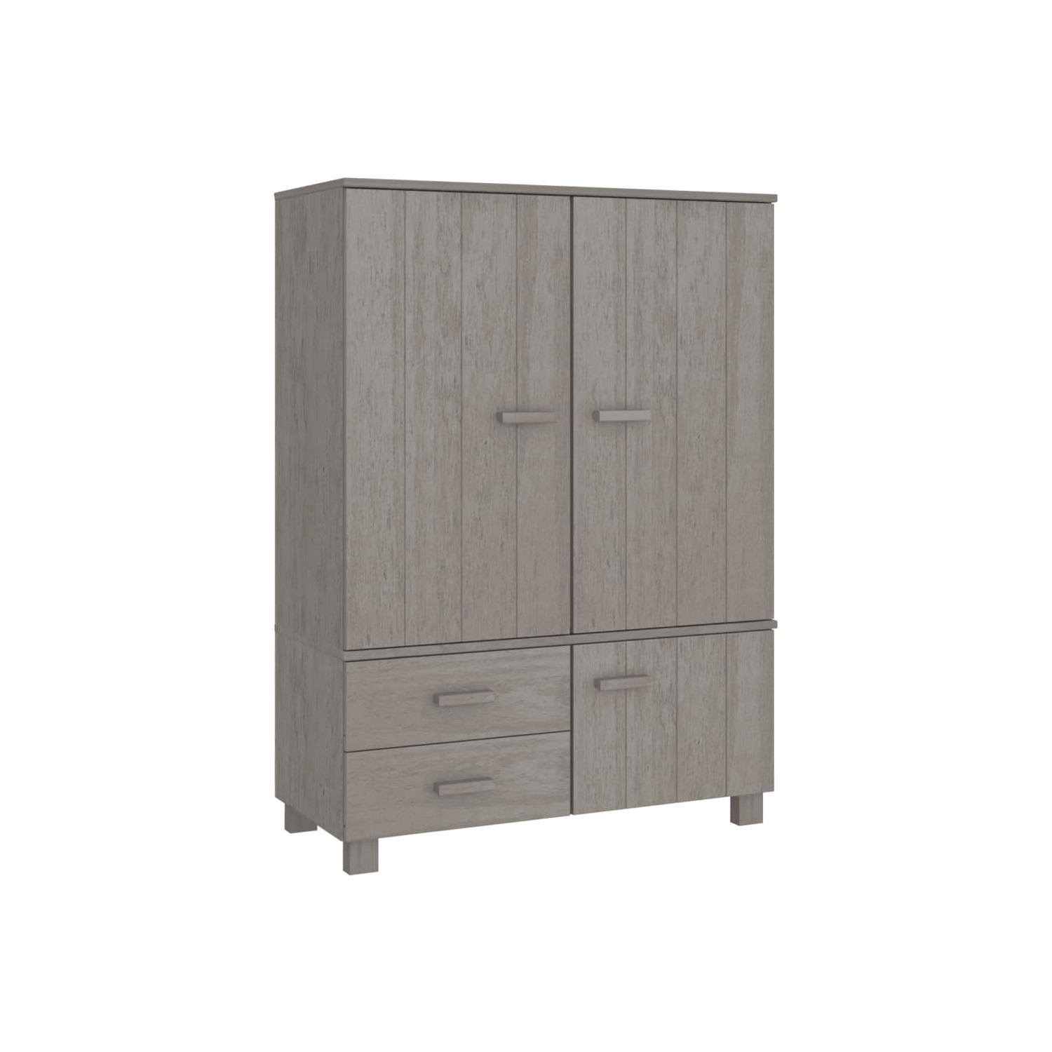 VidaXL Wardrobe HAMAR gris clair 99x45x137&nbsp;cm Pin en bois massif