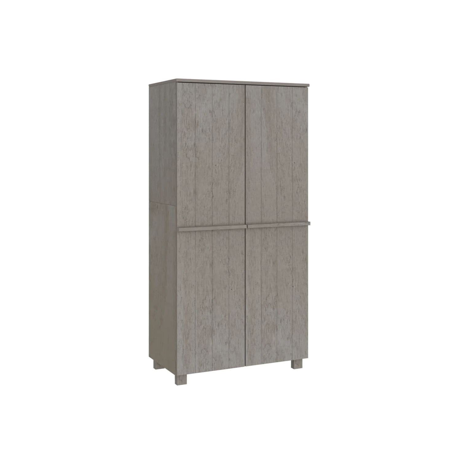 vidaXL Wardrobe HAMAR Light Grey 89x50x180 cm Solid Wood Pine