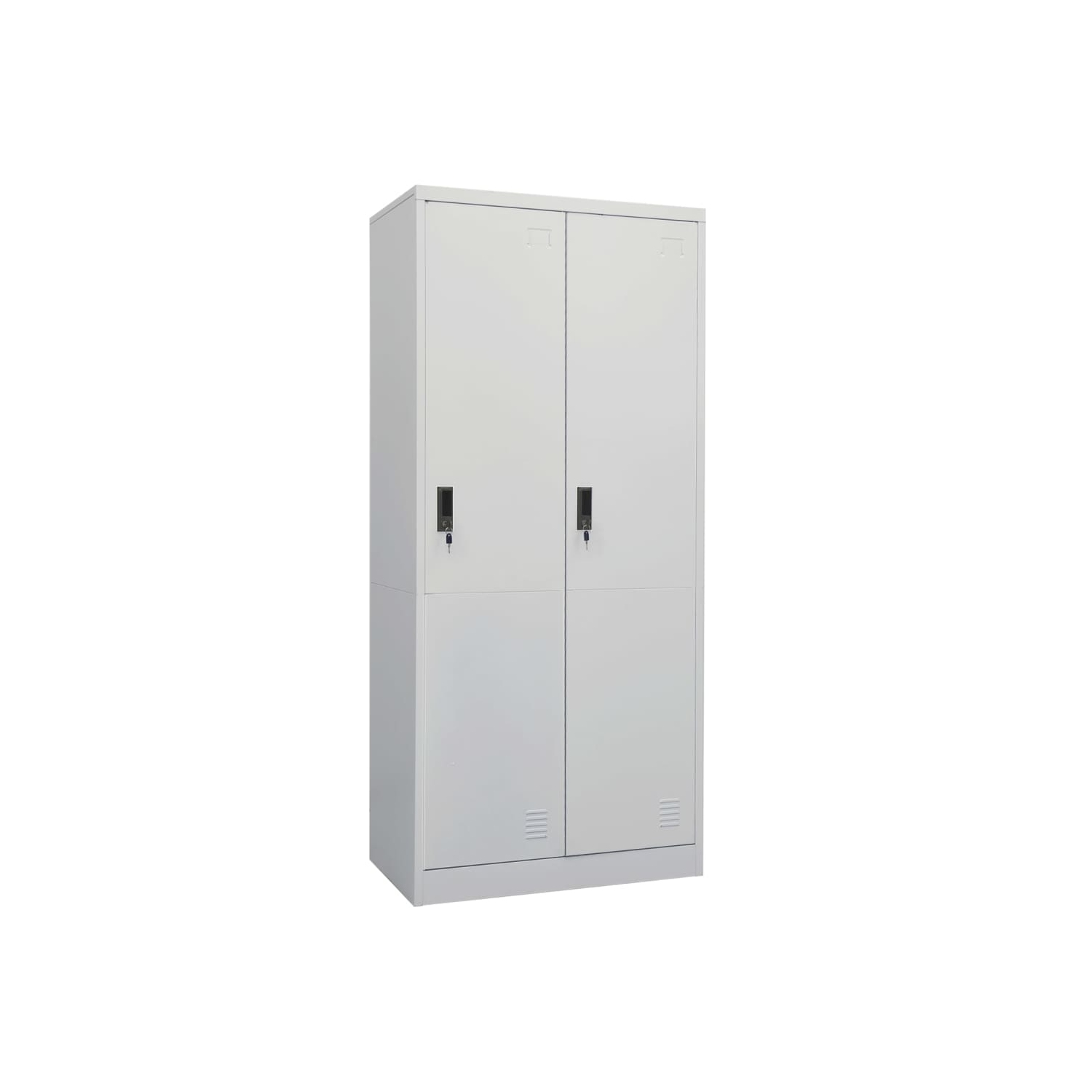 vidaXL Wardrobe Light Grey 80x50x180 cm Steel