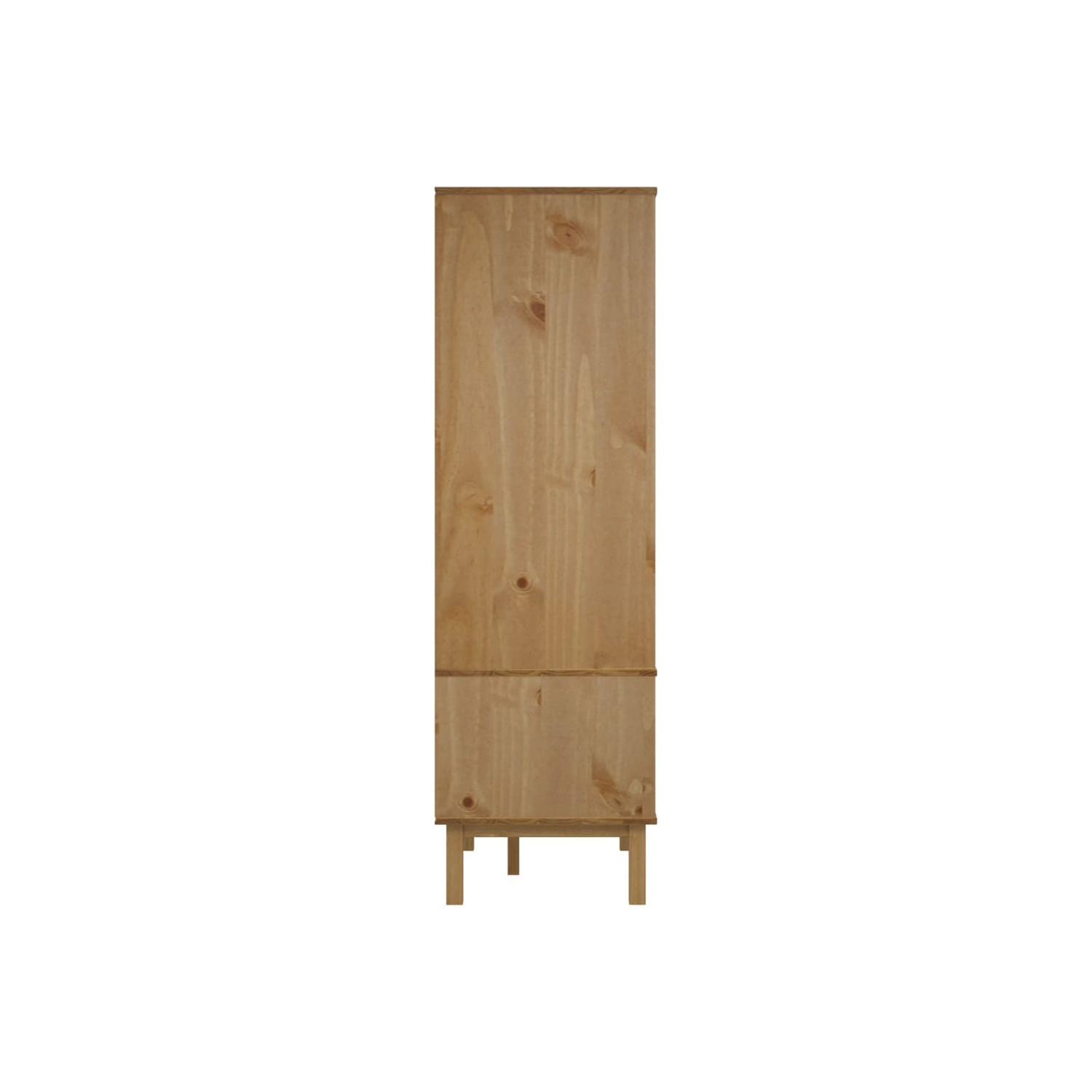 vidaXL Wardrobe OTTA Brown and Grey 76.5x53x172 cm Solid Wood Pine