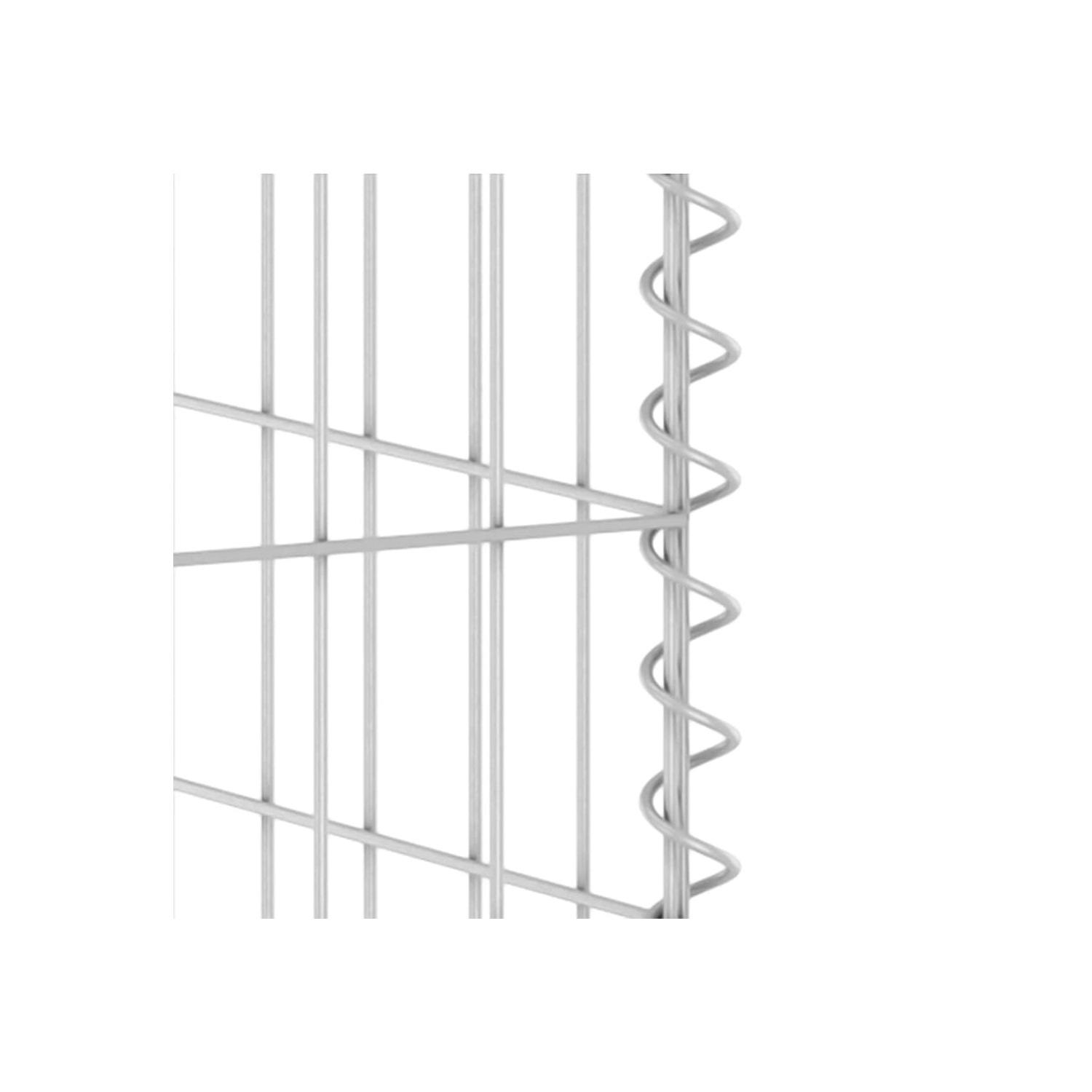 vidaXL Gabion Wall for Garbage Bins Galvanised Steel 180x100x110 cm