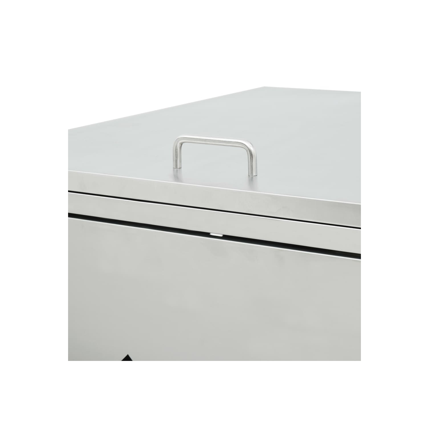vidaXL Triple Wheelie Bin Shed 240 L Stainless Steel