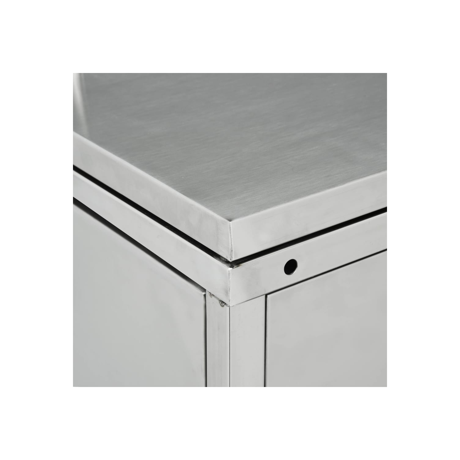 vidaXL Triple Wheelie Bin Shed 240 L Stainless Steel